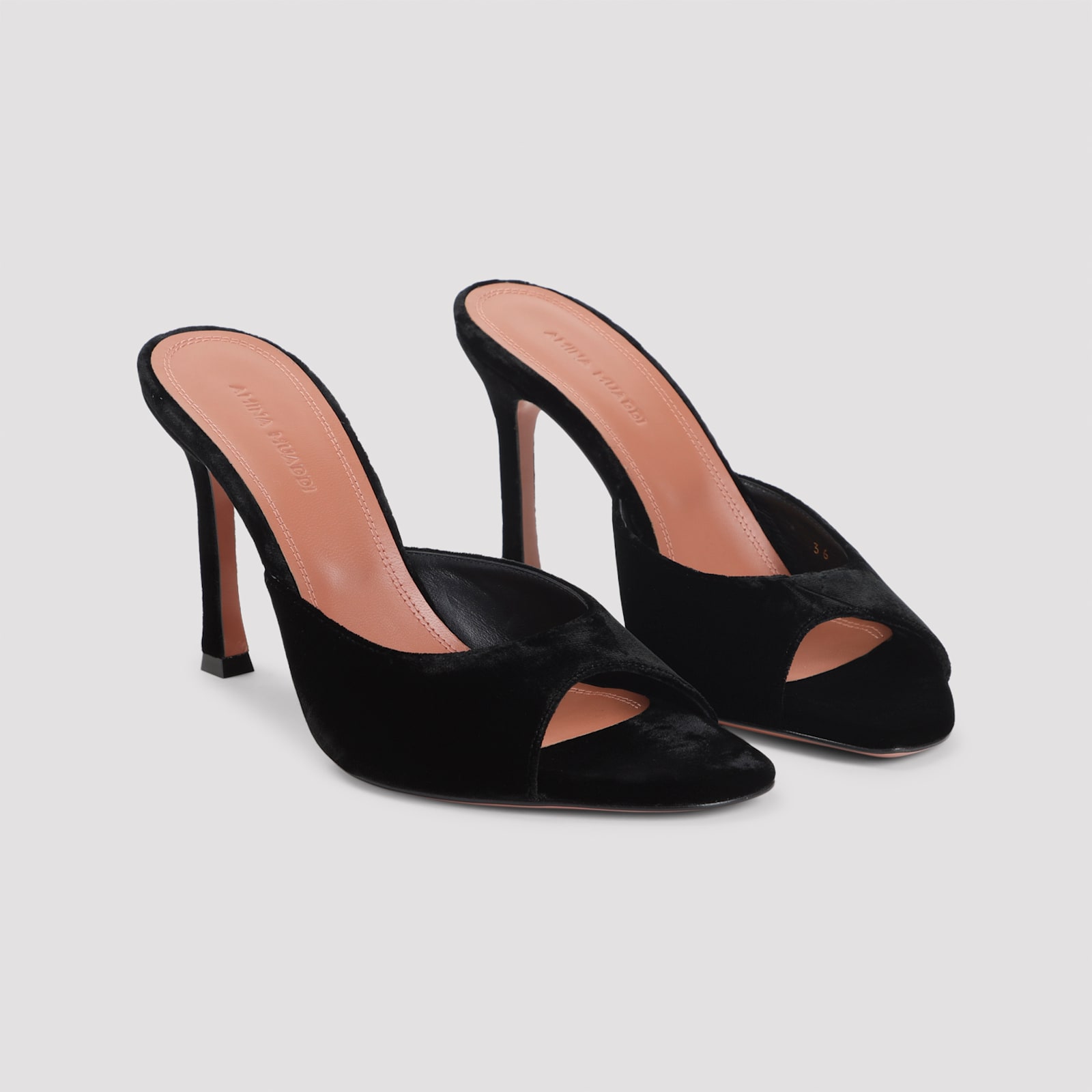 Amina Muaddi Alexa Slipper 95 In Black