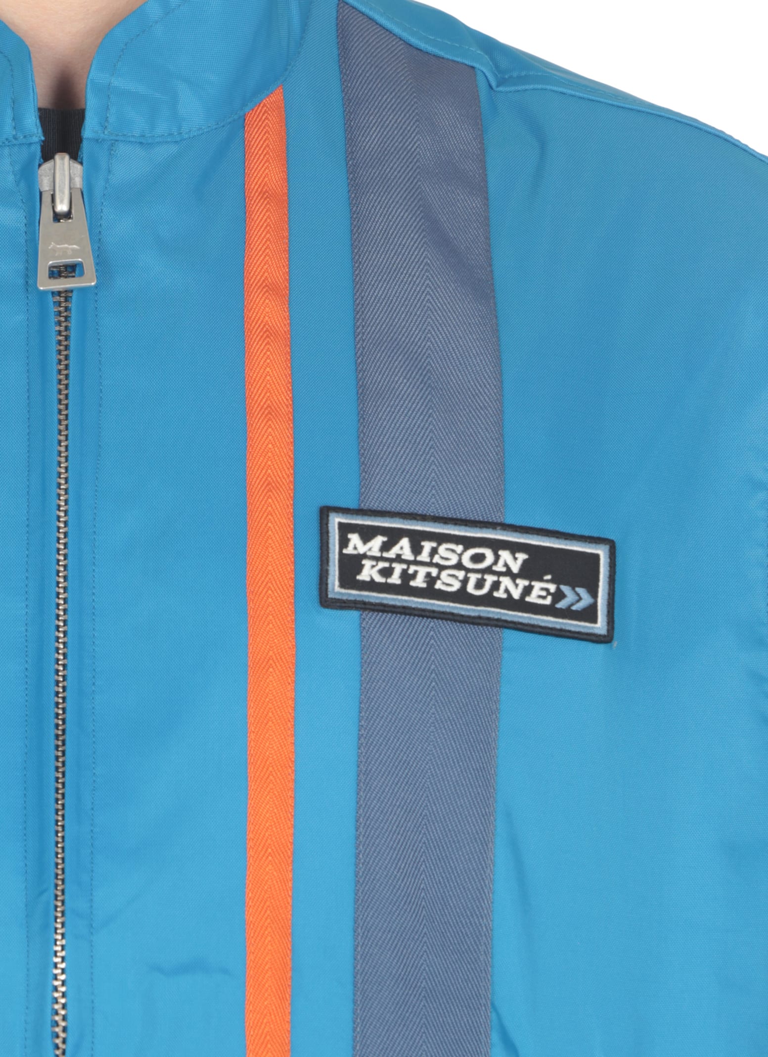 Shop Maison Kitsuné Lightweight Jacket In Blue