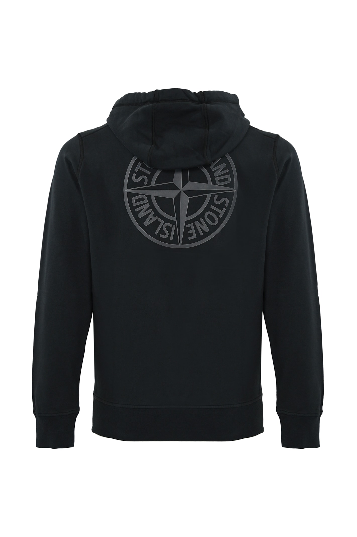 Shop Stone Island Hoodie 66283 In Navy Blue