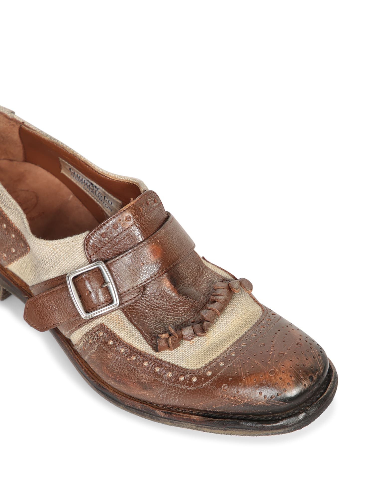 Shop Church's Shanghai Leather Ecru Shoes In Beige