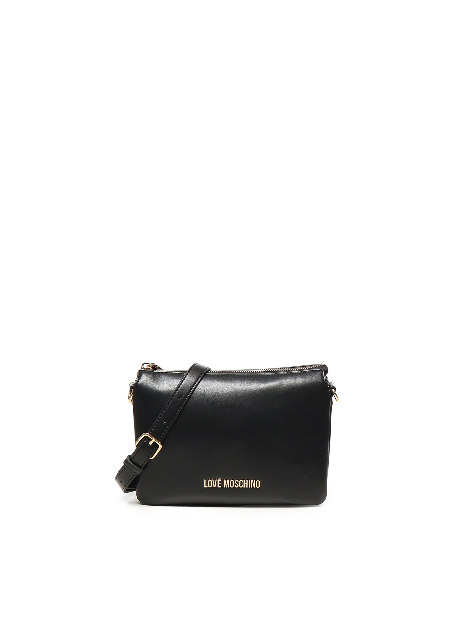 Love Moschino Shoulder Bag With Logo In Black