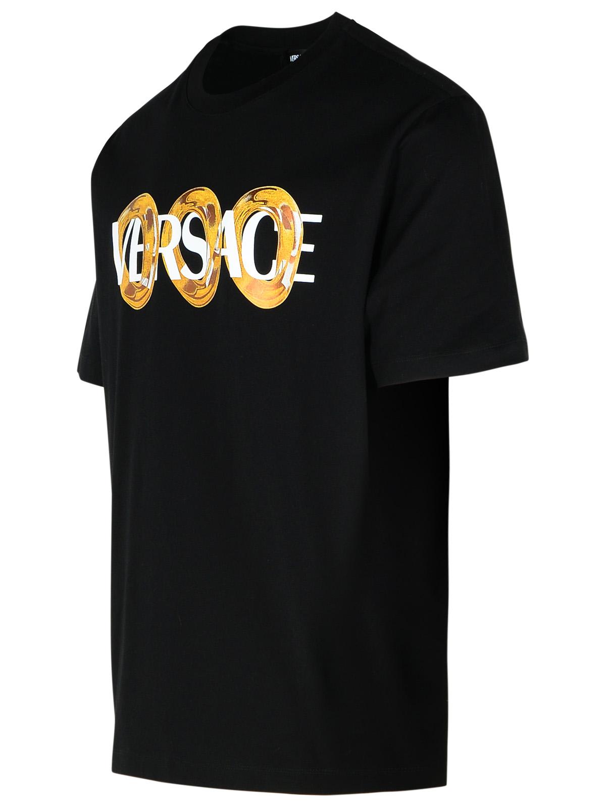 Versace Men's Cotton Crew-neck T-shirt In Black