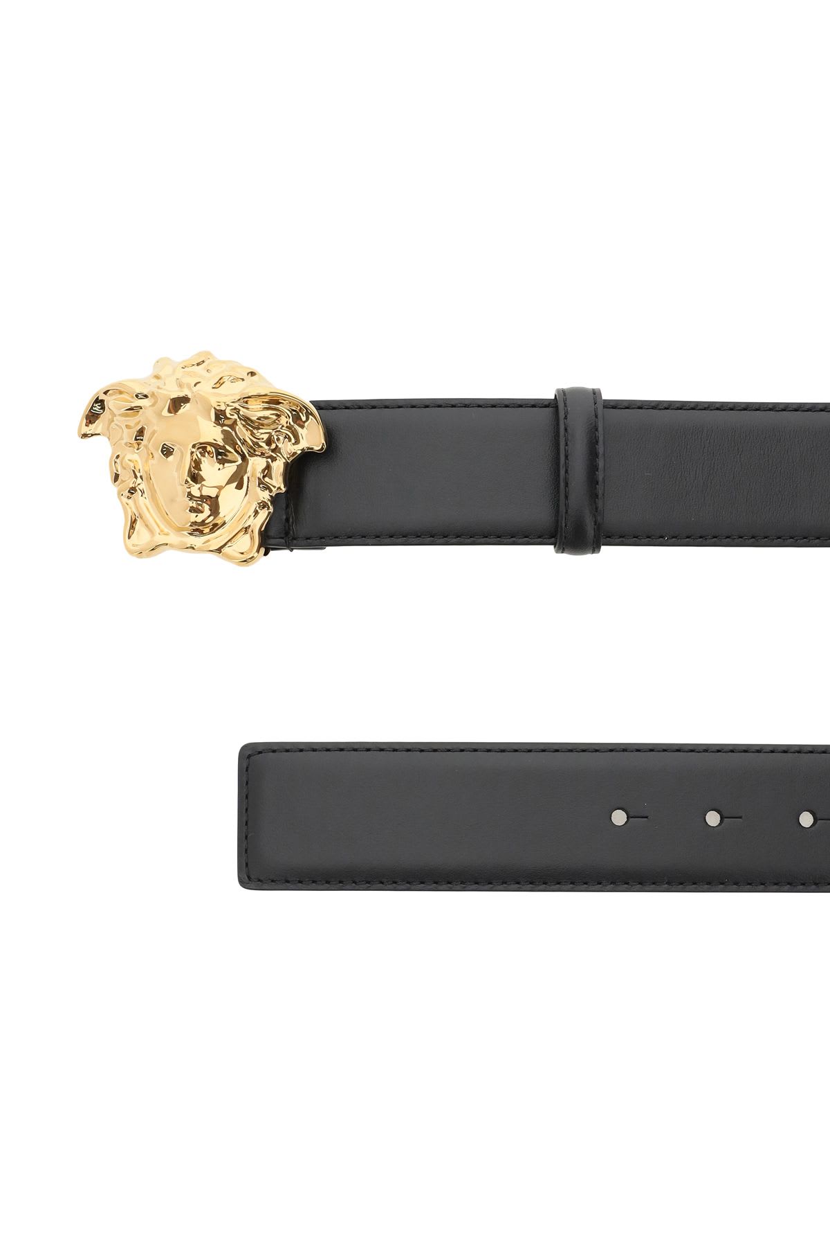 Shop Versace Black Leather Belt