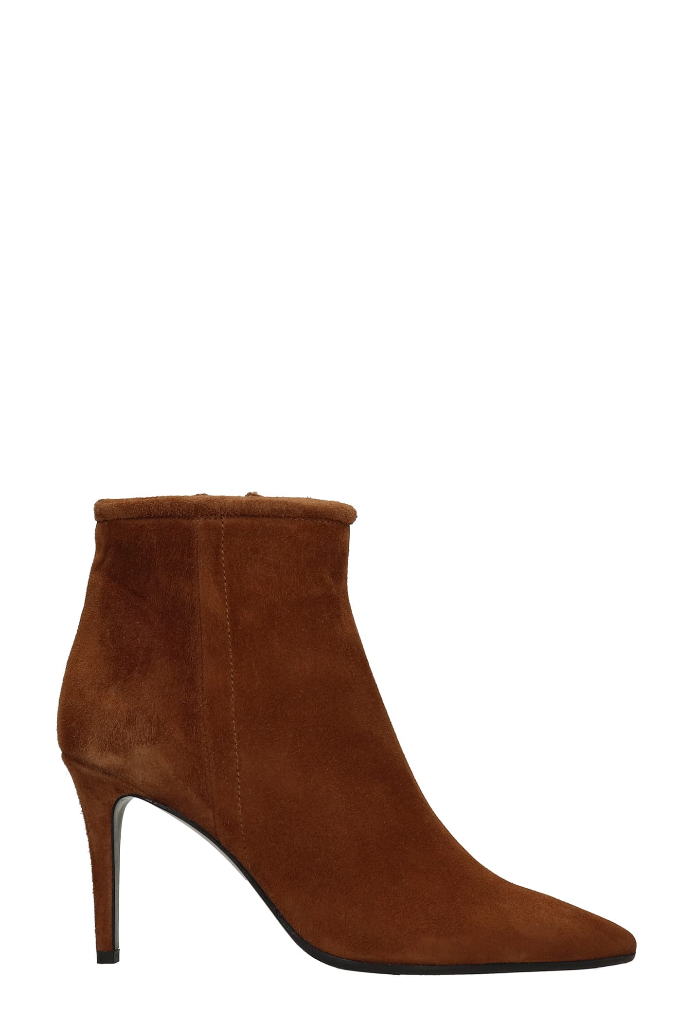 Fabio Rusconi High Heels Ankle Boots In Leather Color Suede