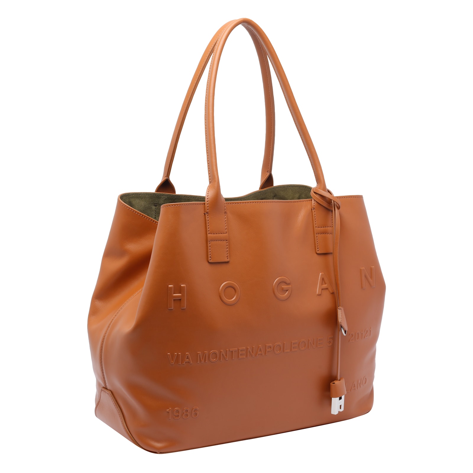 Hogan Shopping Bag Script Medium In Sand