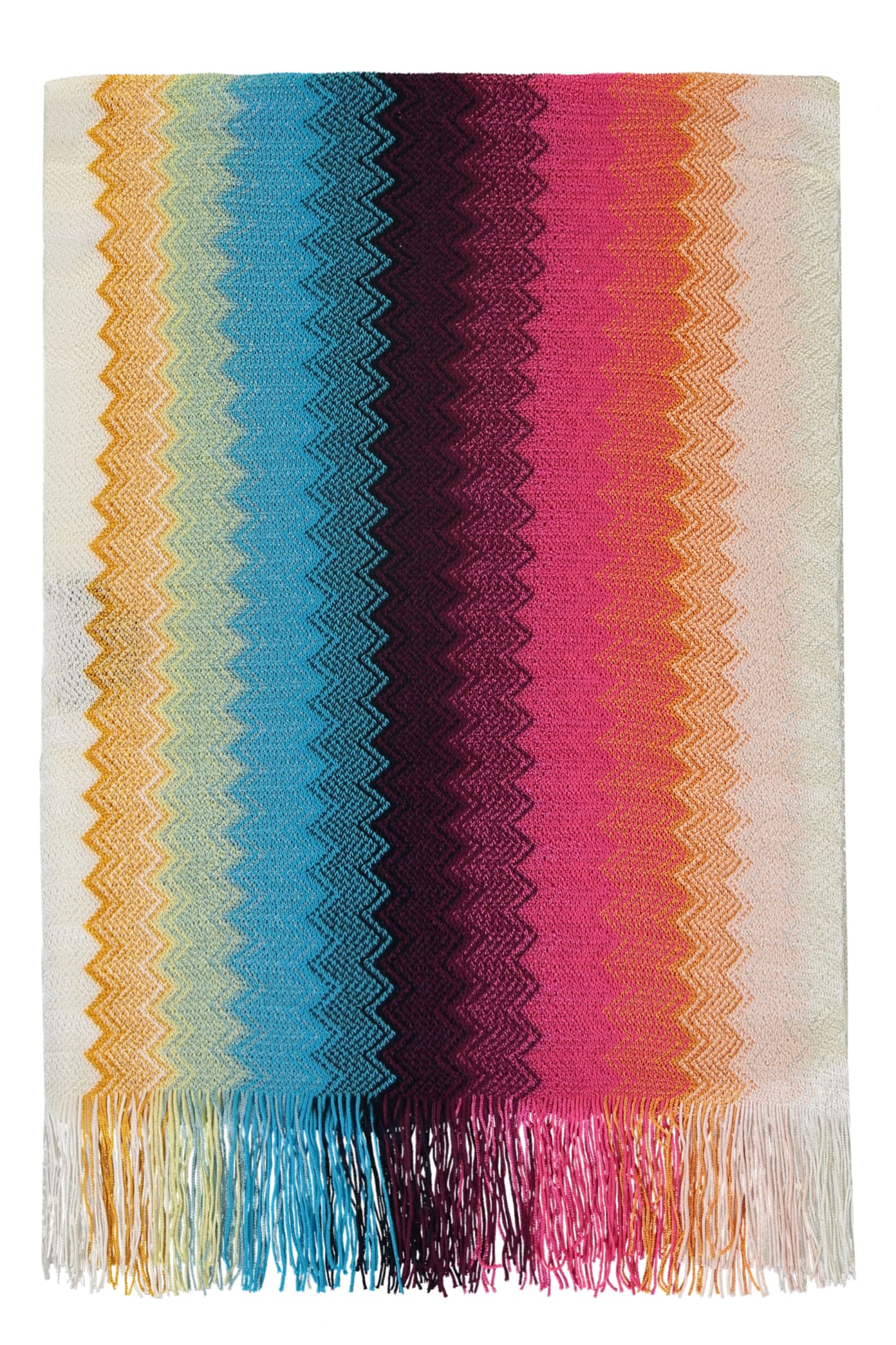 Shop Missoni Fringed Scarf In Multicolor