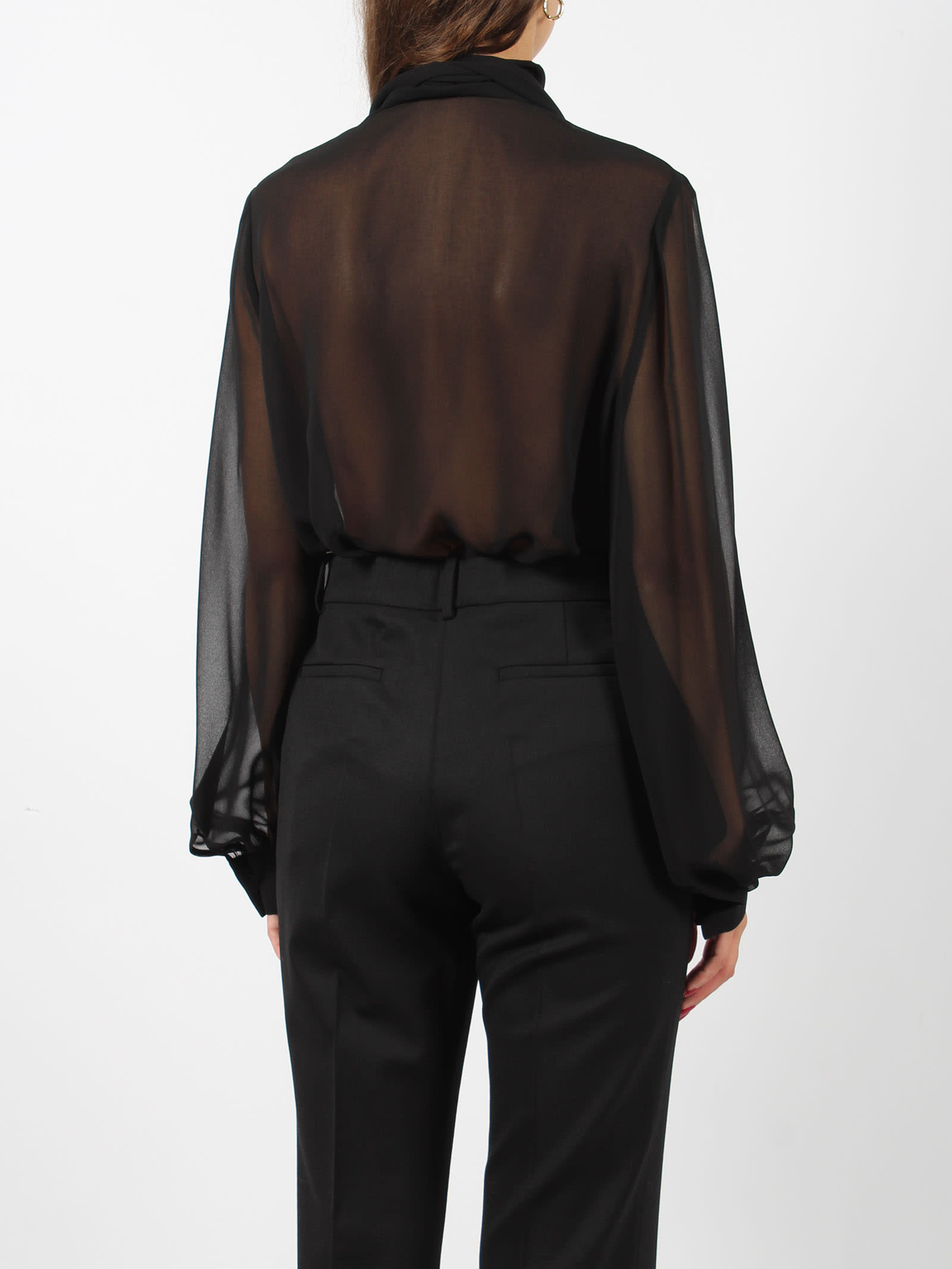 Shop P.a.r.o.s.h Polodori24 Blouse In Black