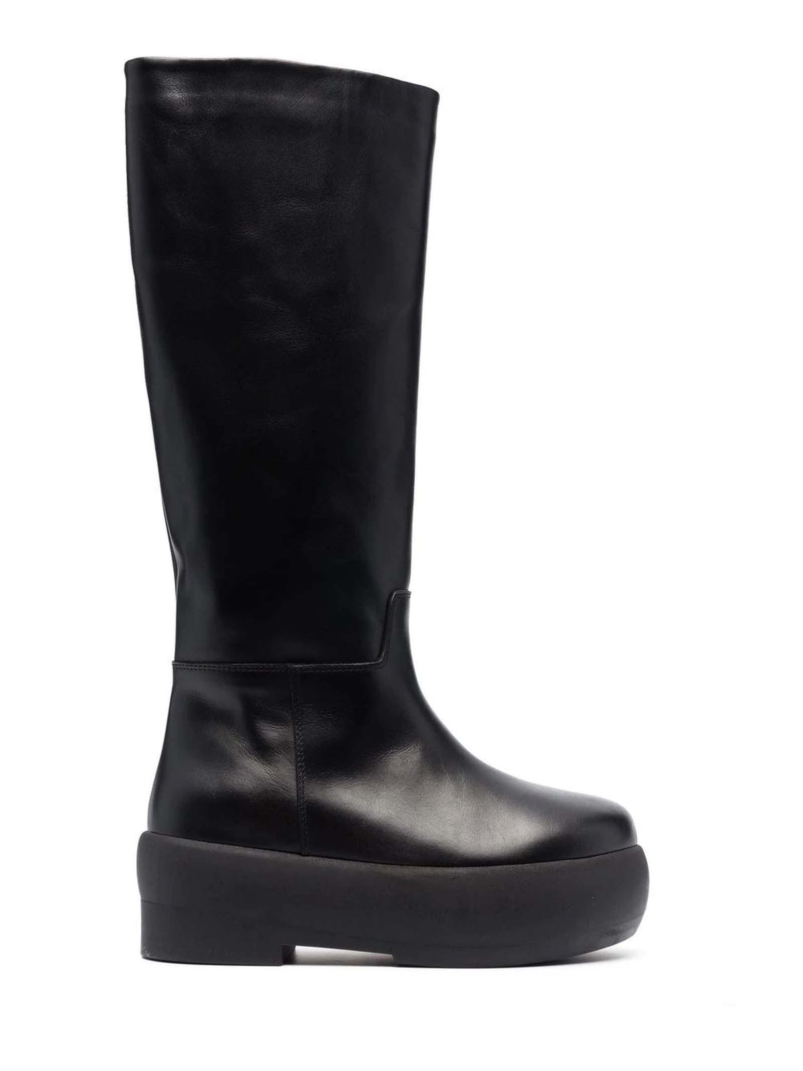 GIA BORGHINI Black Calf Leather Boots