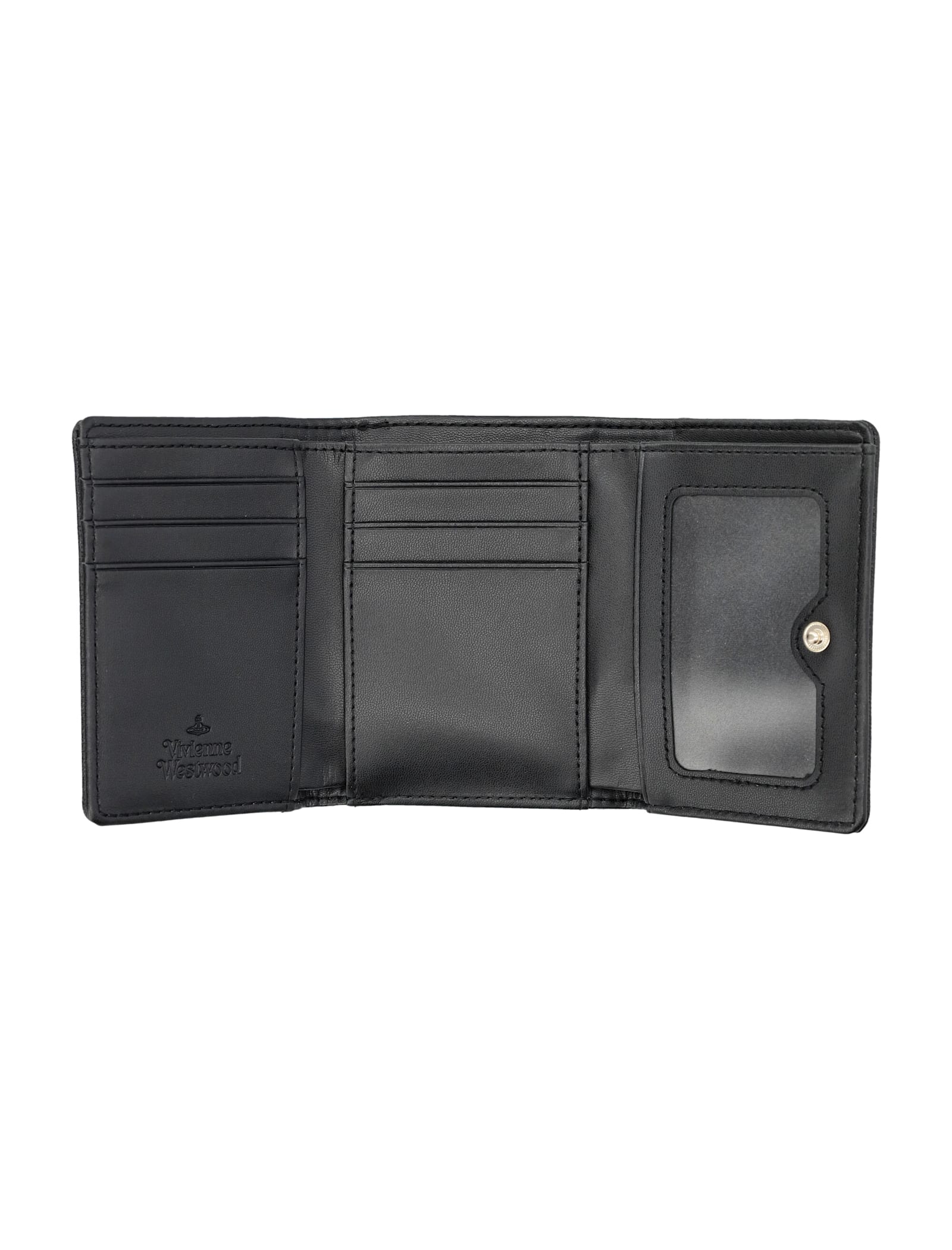 Shop Vivienne Westwood Small Frame Wallet In Black 3d Orb