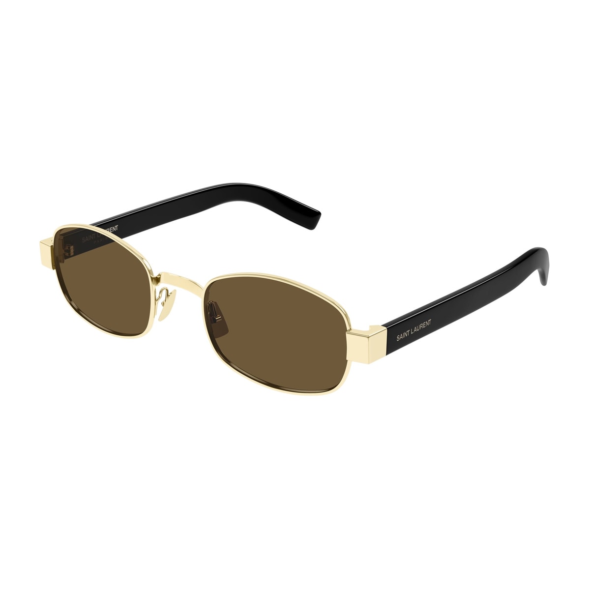Saint Laurent Sl 706 Linea Sl Logo 001 Gold Black Brown Sunglasses In Gold