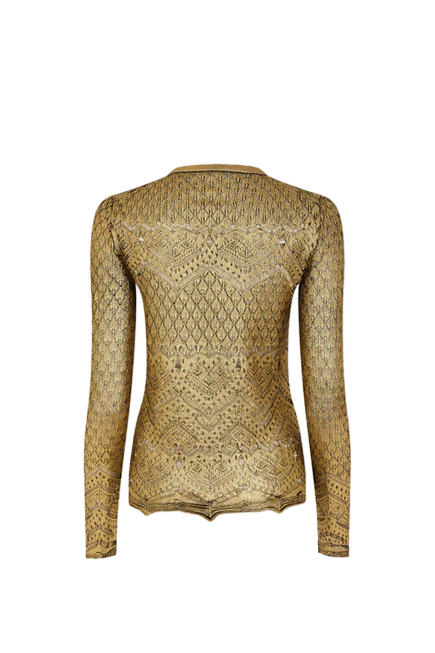 Shop Rabanne Sweater In Golden