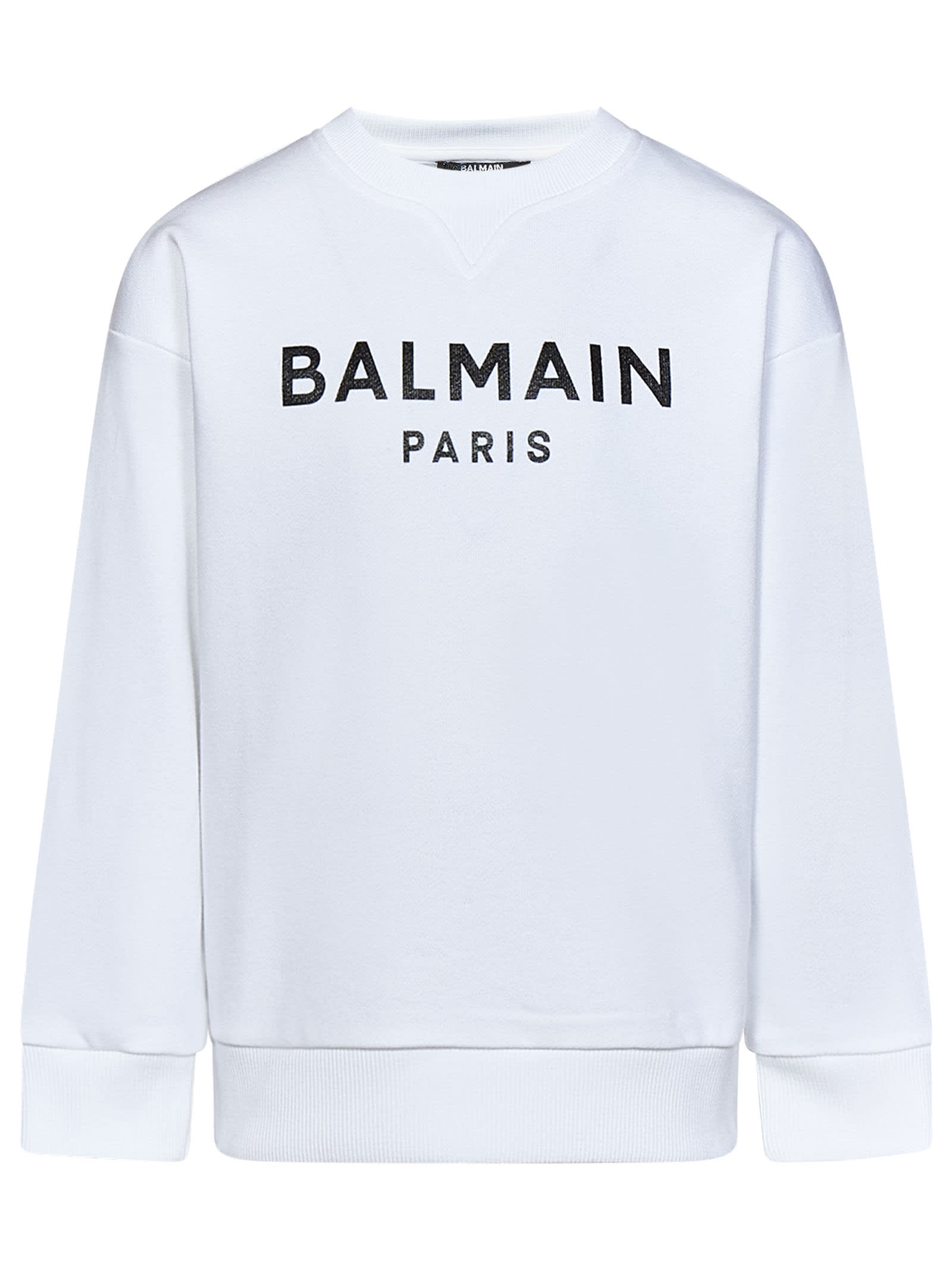 Shop Balmain Paris Kids Sweatshirt In White