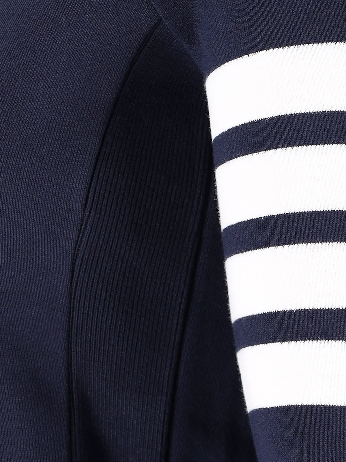 Thom Browne Zip-up Hoodie With Four-bar Detail In Blue
