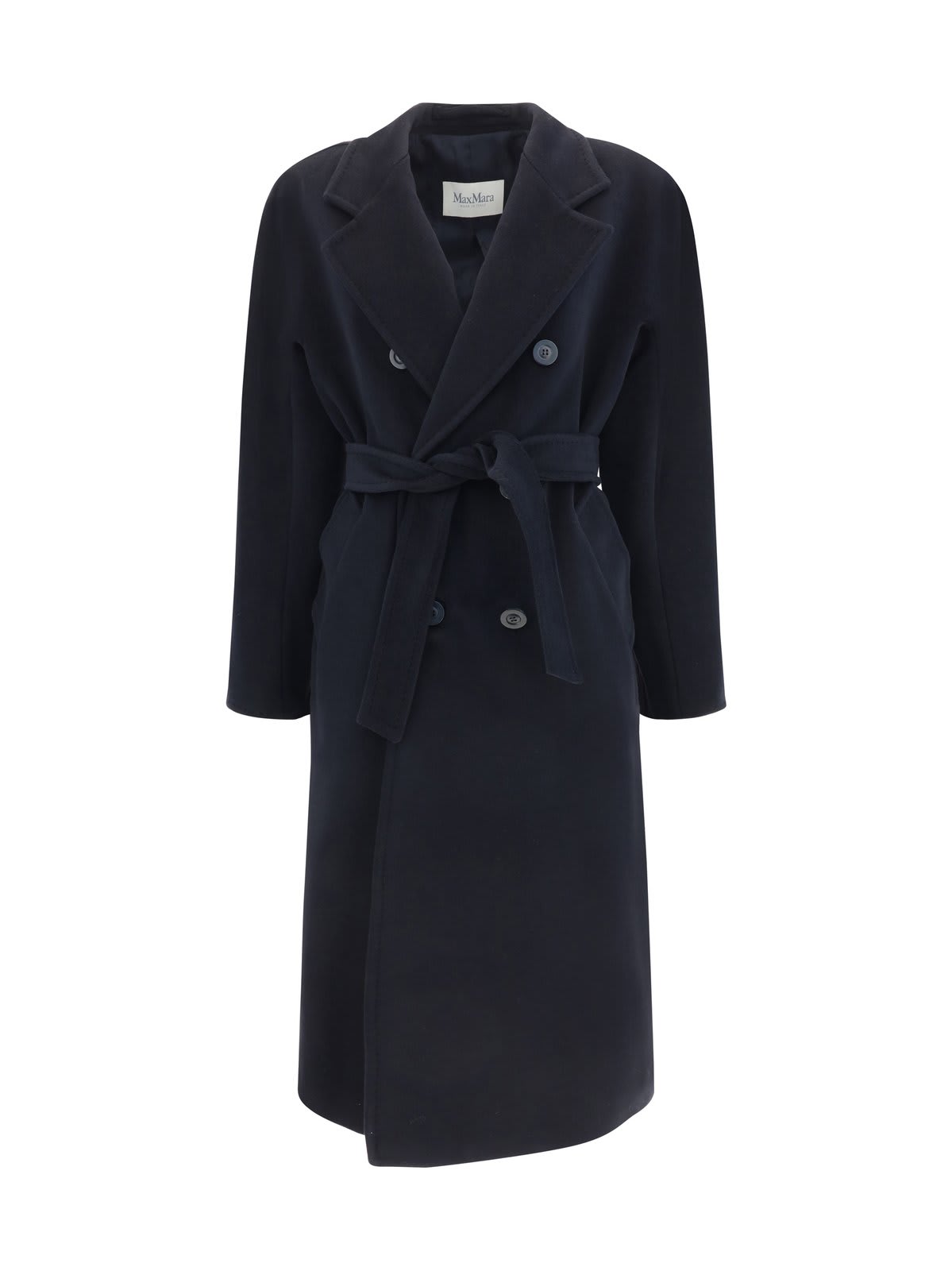 Shop Max Mara Madame Double-breasted Coat In Black