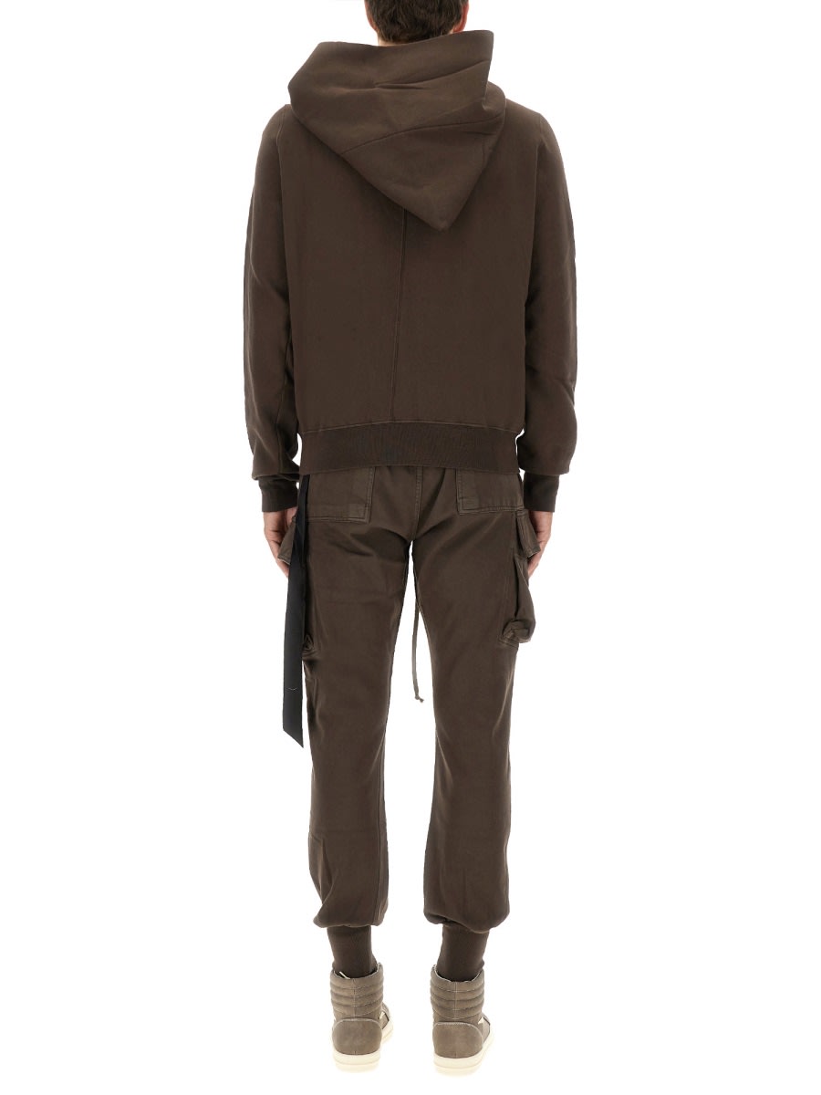Drkshdw Asymmetrical Zipper Sweatshirt In Brown