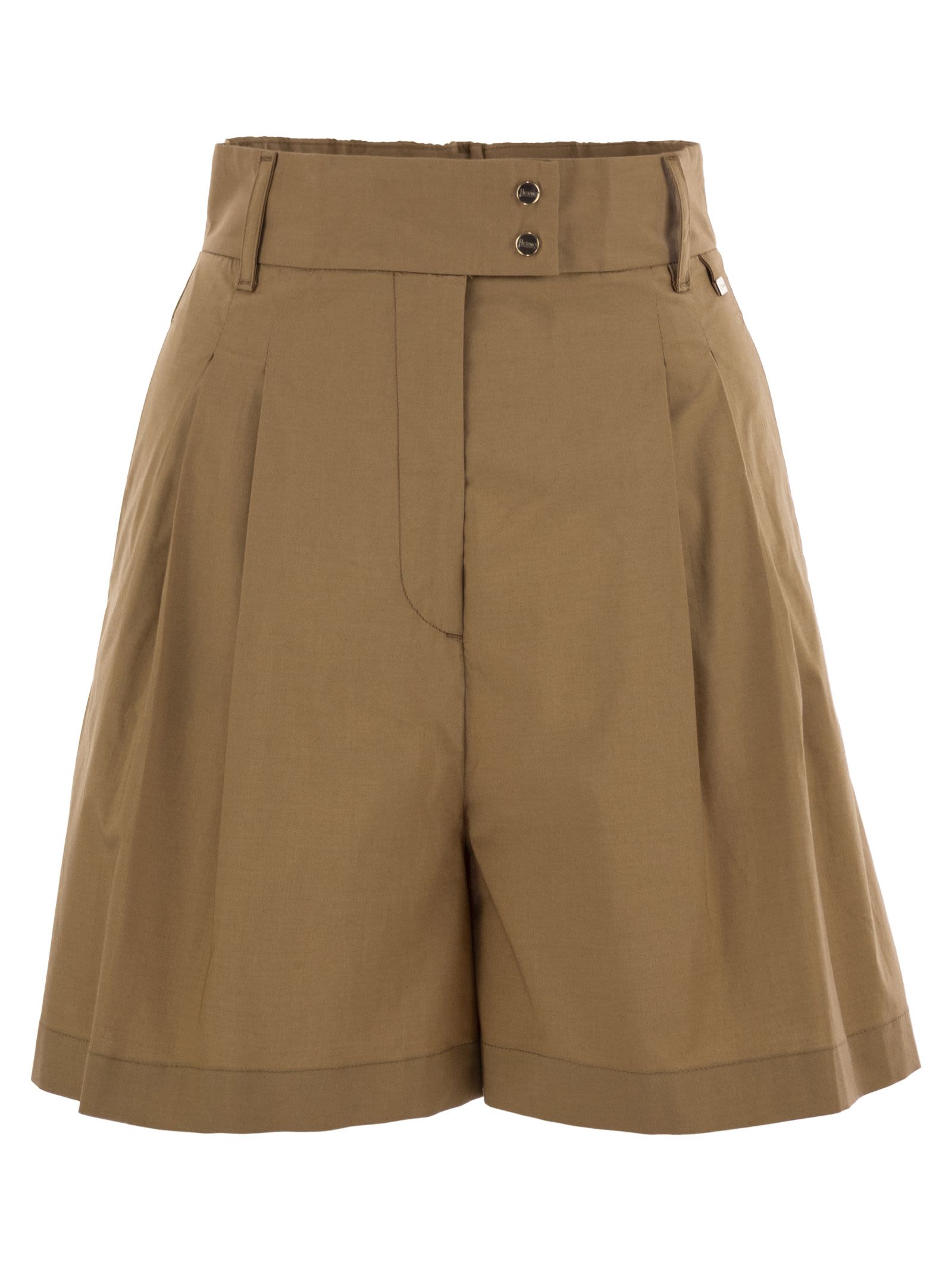 Herno Women Stretch Cotton Bermuda Shorts