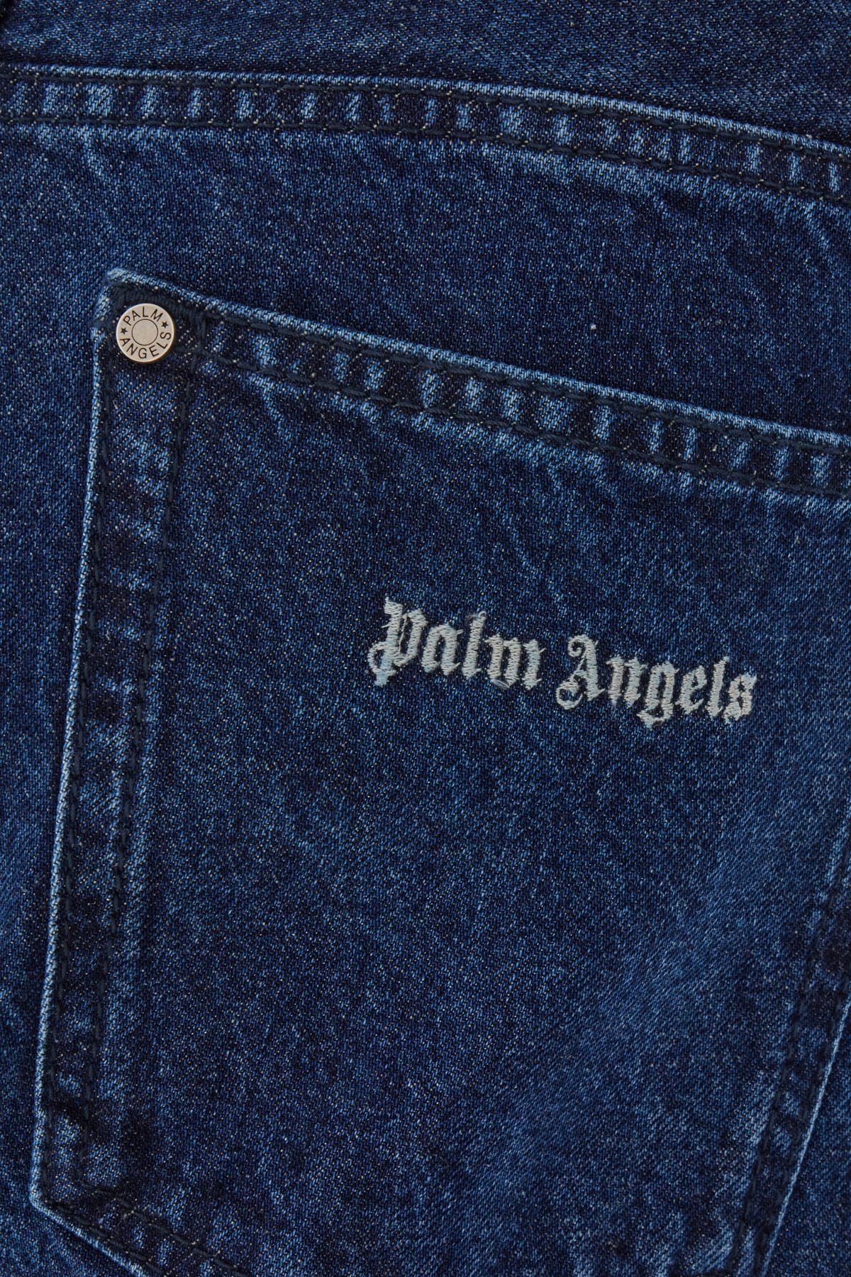 Shop Palm Angels Denim Jeans In 4903