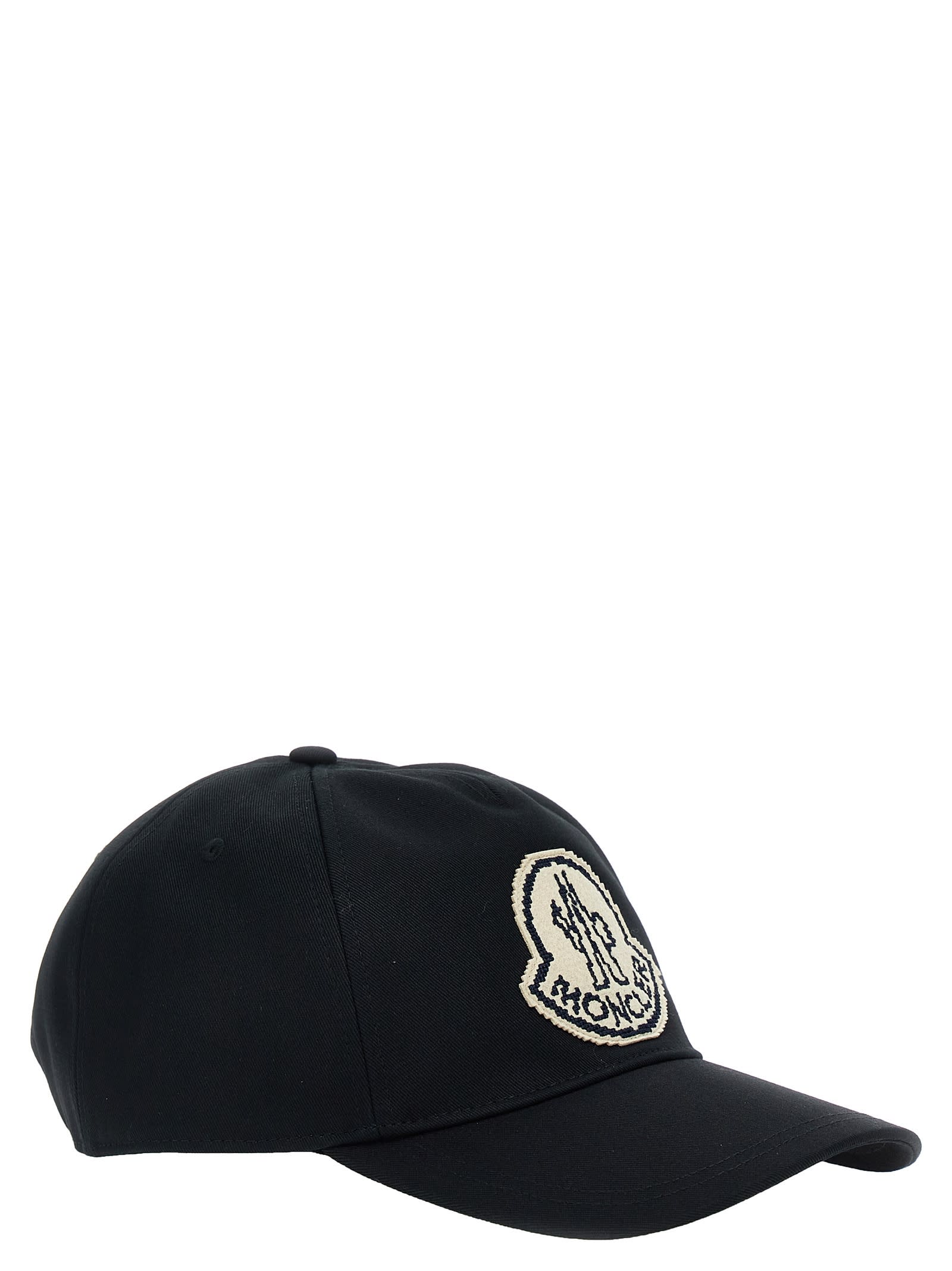 Shop Moncler Logo Patch Cap In Black