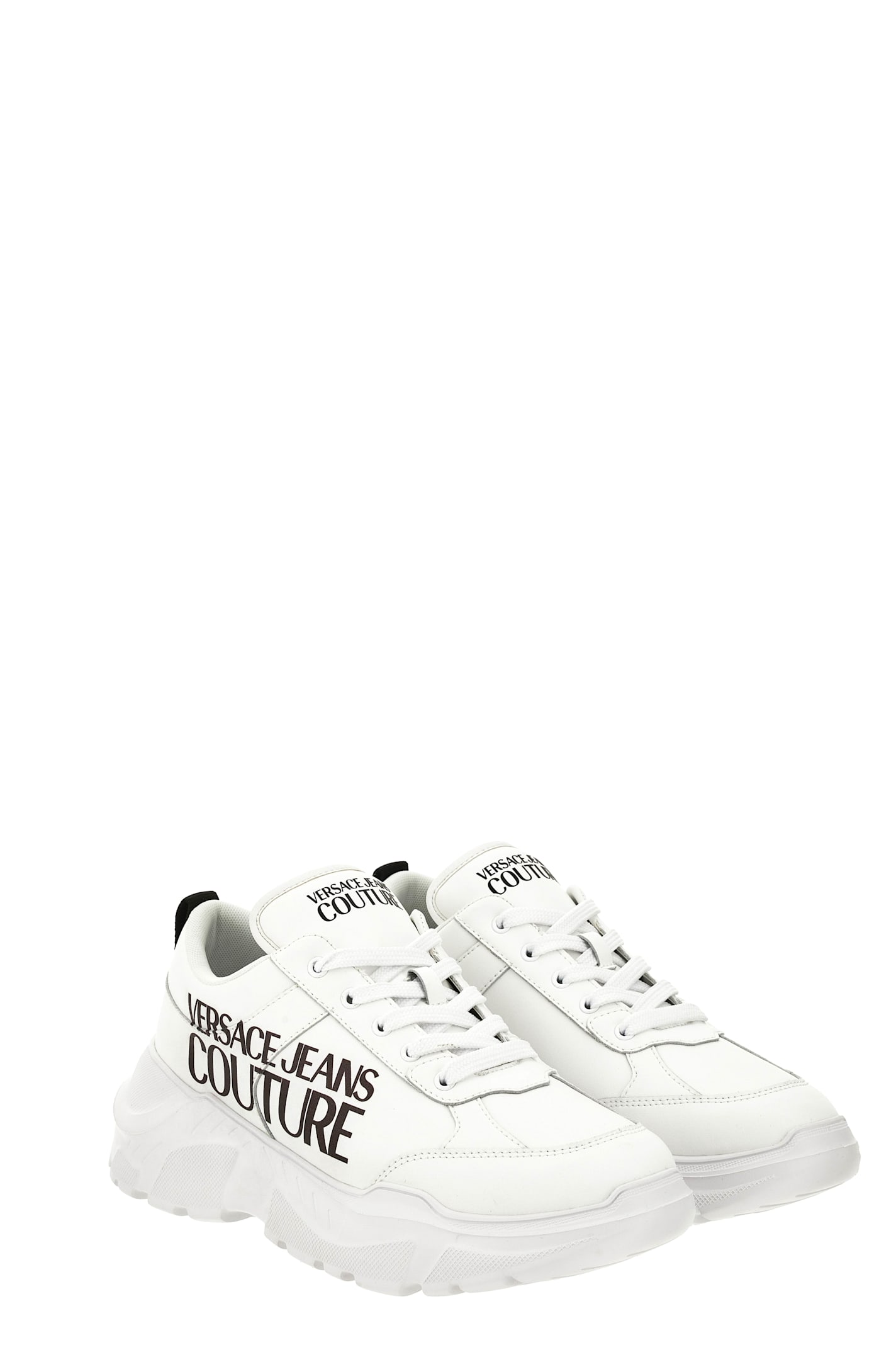 Versace Jeans Couture Logo-print Chunky Sneakers In White