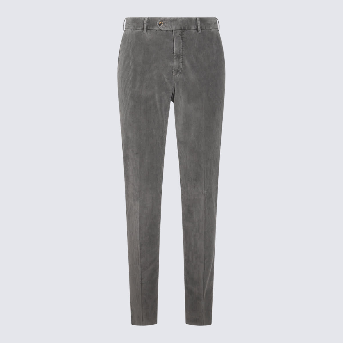 Pt Torino Grey Cotton Slim Jogger Pants In Gray