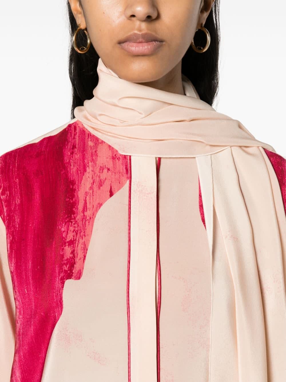 F.r.s For Restless Sleepers Printed Crepe De Chine Shirt In Pink