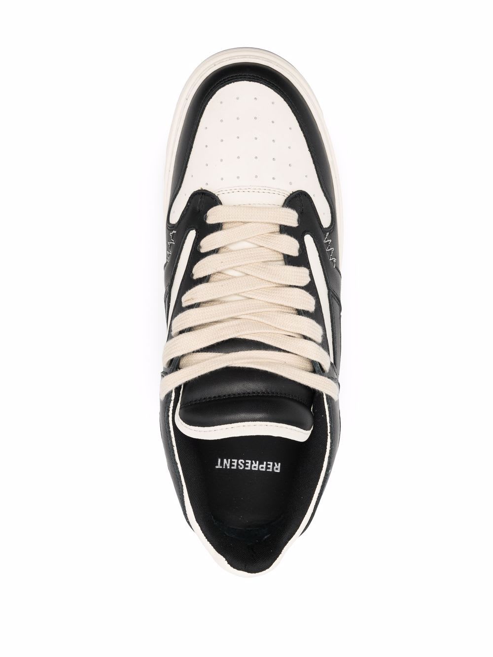 Shop Represent Reptor Low Sneakers In Black Vintage White