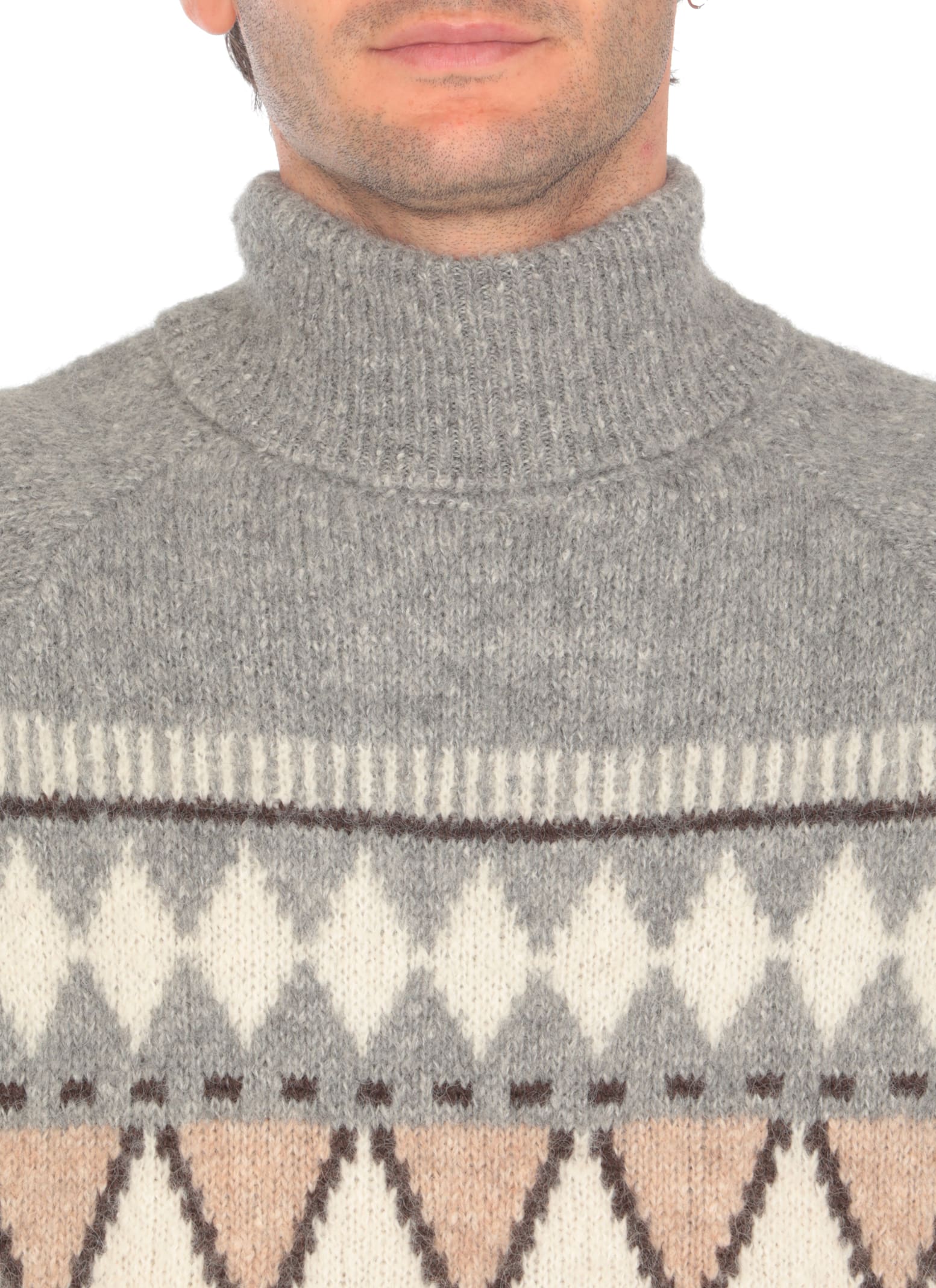 Shop Peserico Alpaca Jumper In Grey