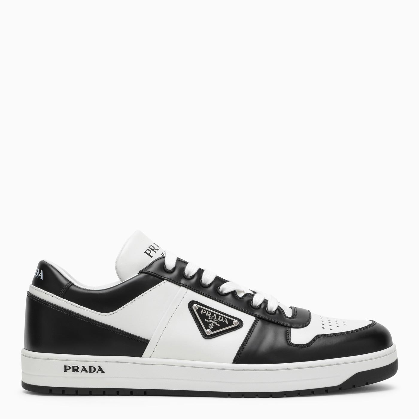 White/black Leather Holiday Low-top Sneakers