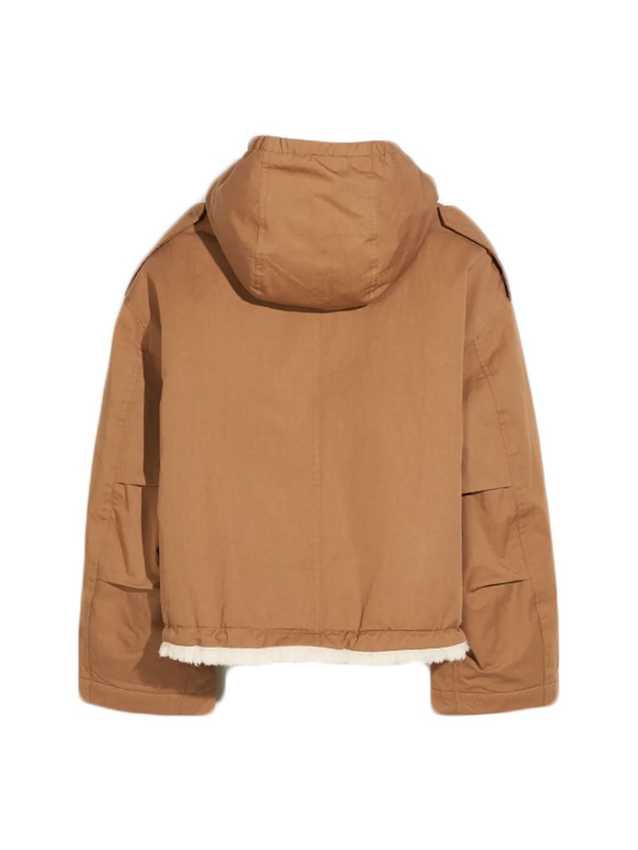 Bellerose Hooded Jacket In Beige
