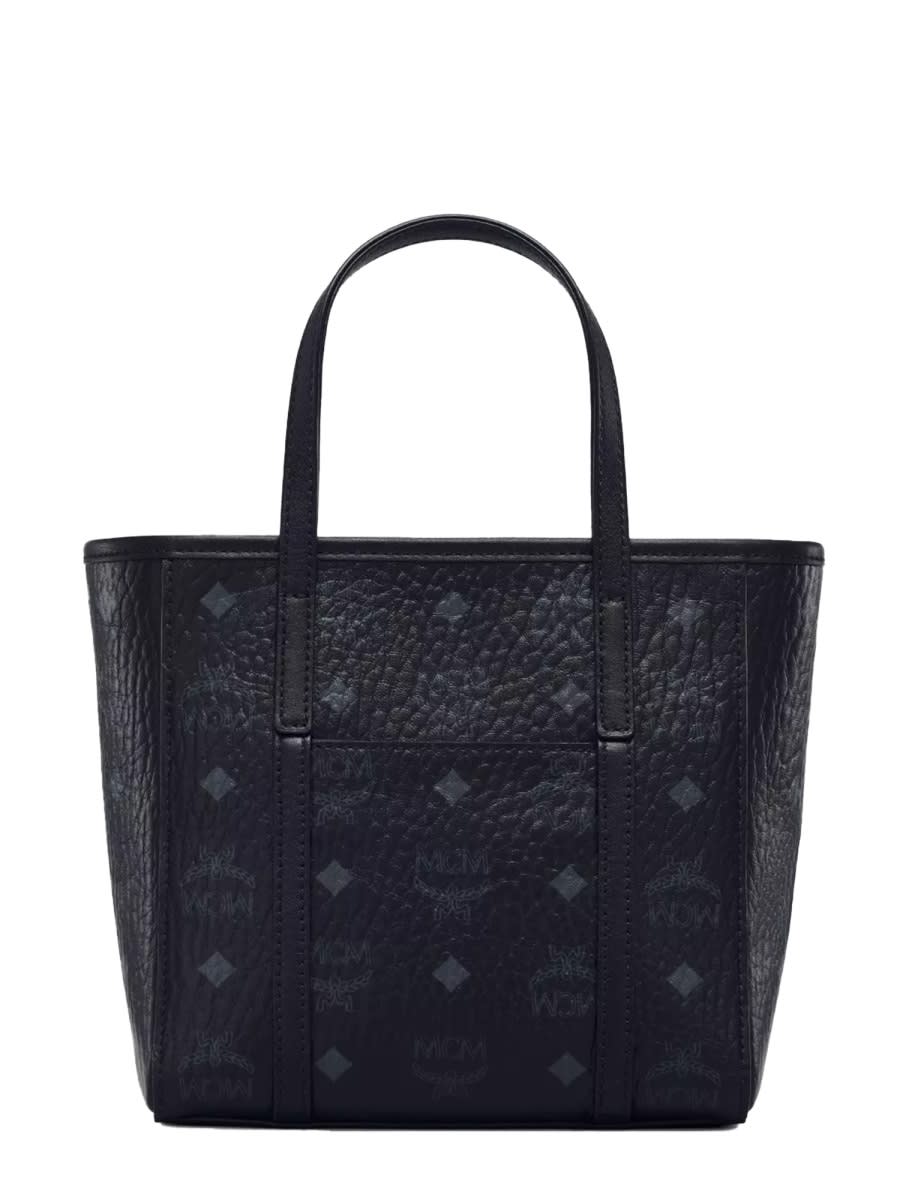 Mcm Toni Top-zip Mini Tote In Black