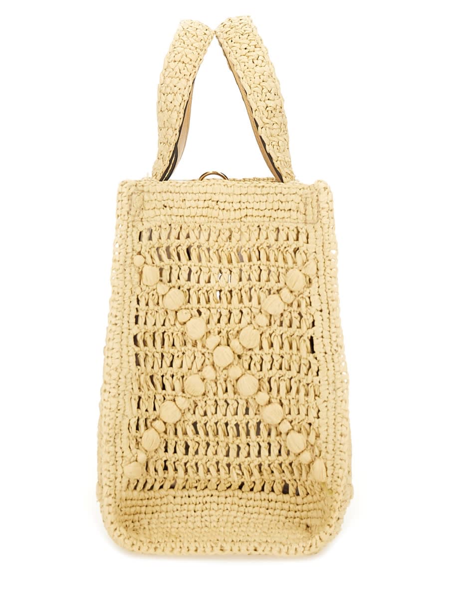 Tory Burch T Monogram Shopping Bag In Neutral