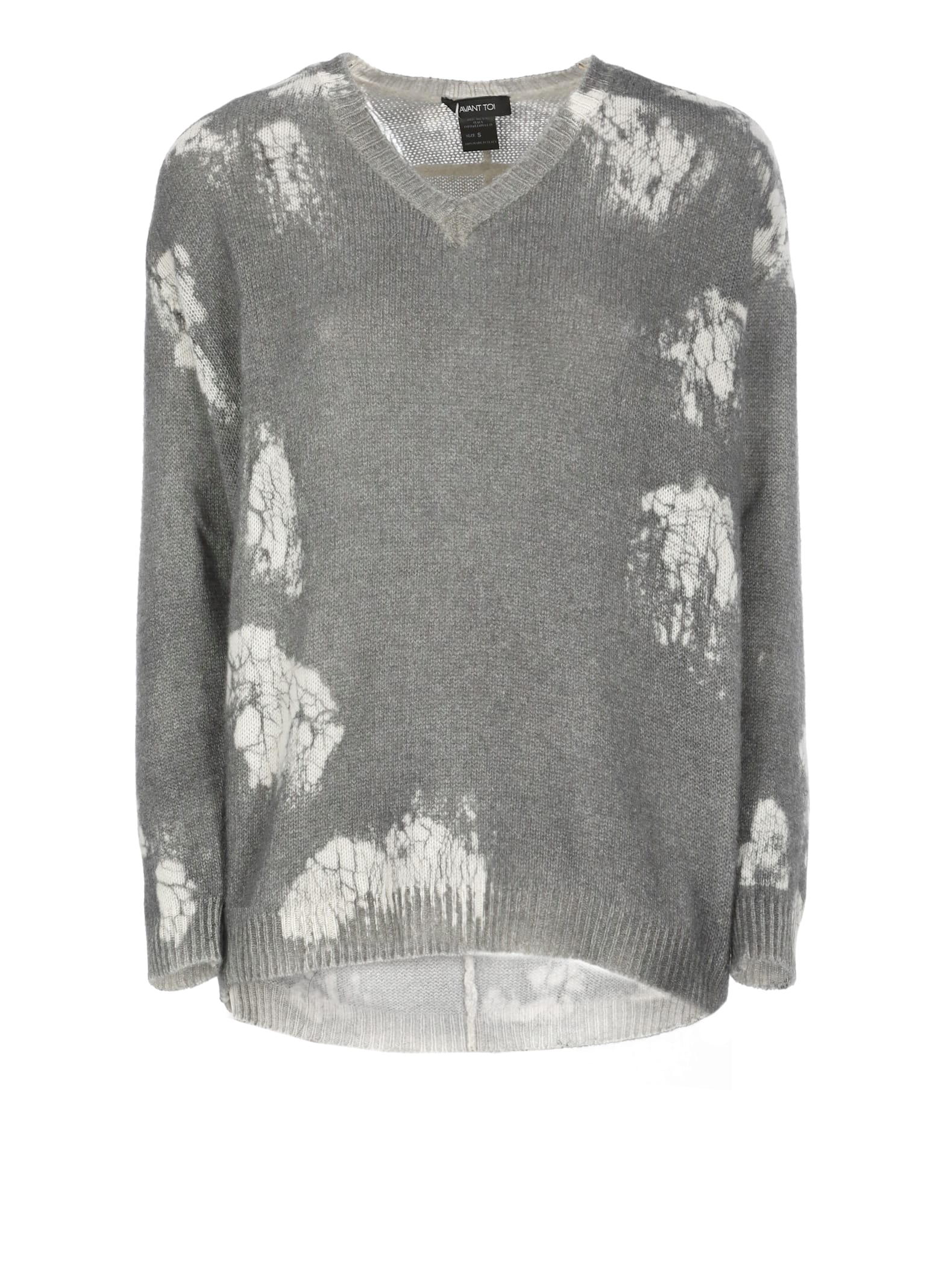 Avant Toi V-neck Cashmere Sweater In Gray