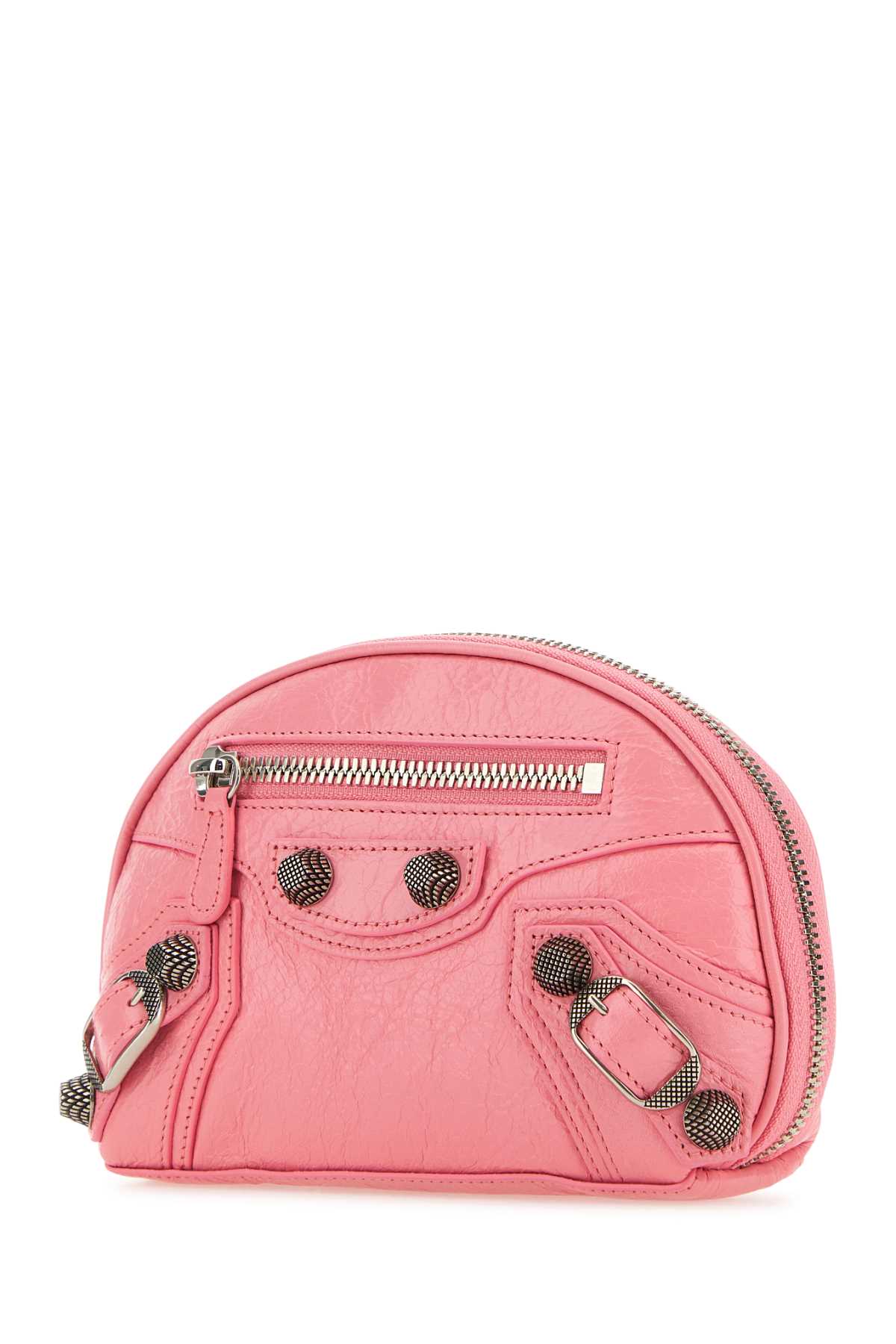 Shop Balenciaga Pink Leather Le Cagole Xs Beauty Case In Sweetpink