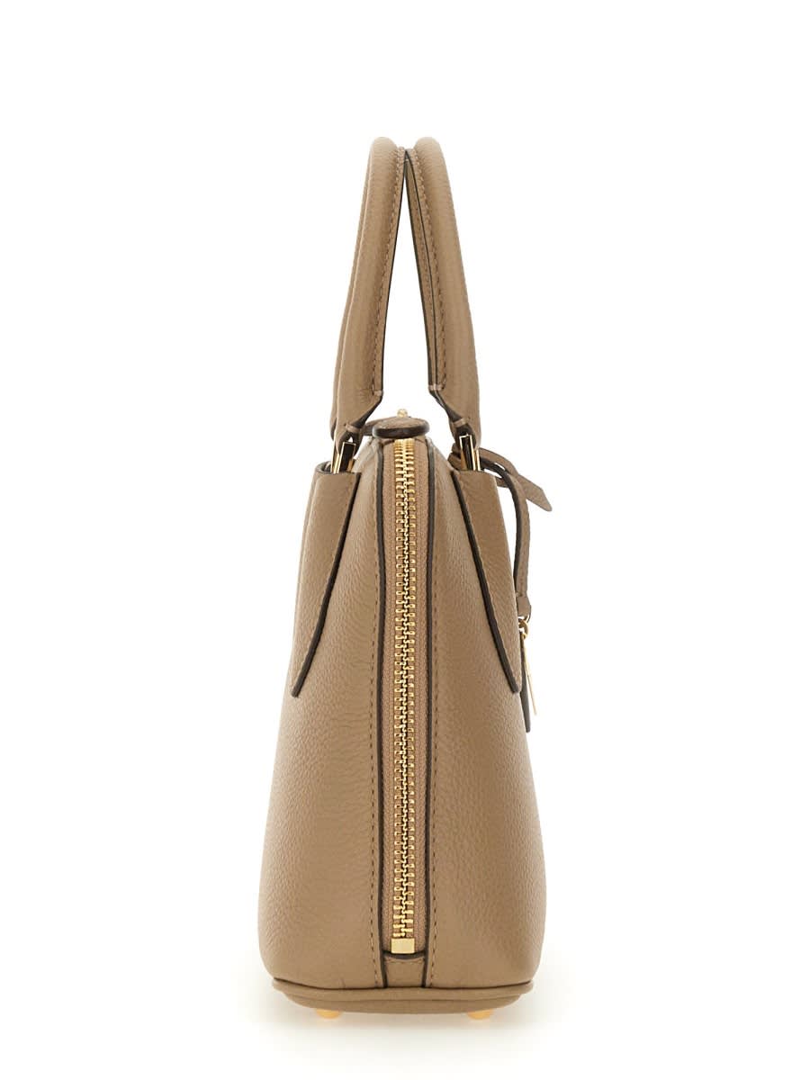 Shop Tory Burch Mini Swing Bag In Beige