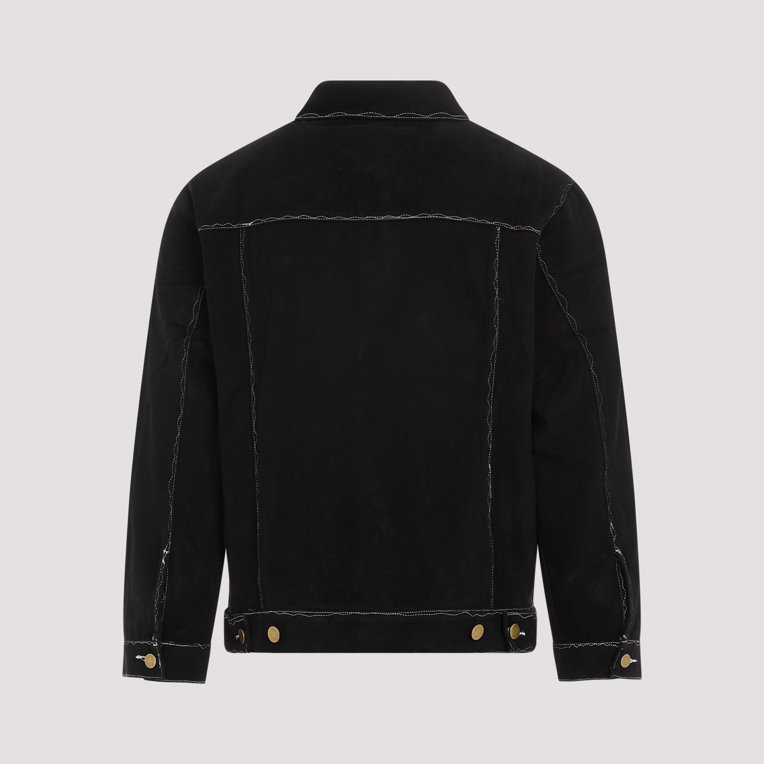 Shop Kidsuper Messy Stitched Work Jacket In Black