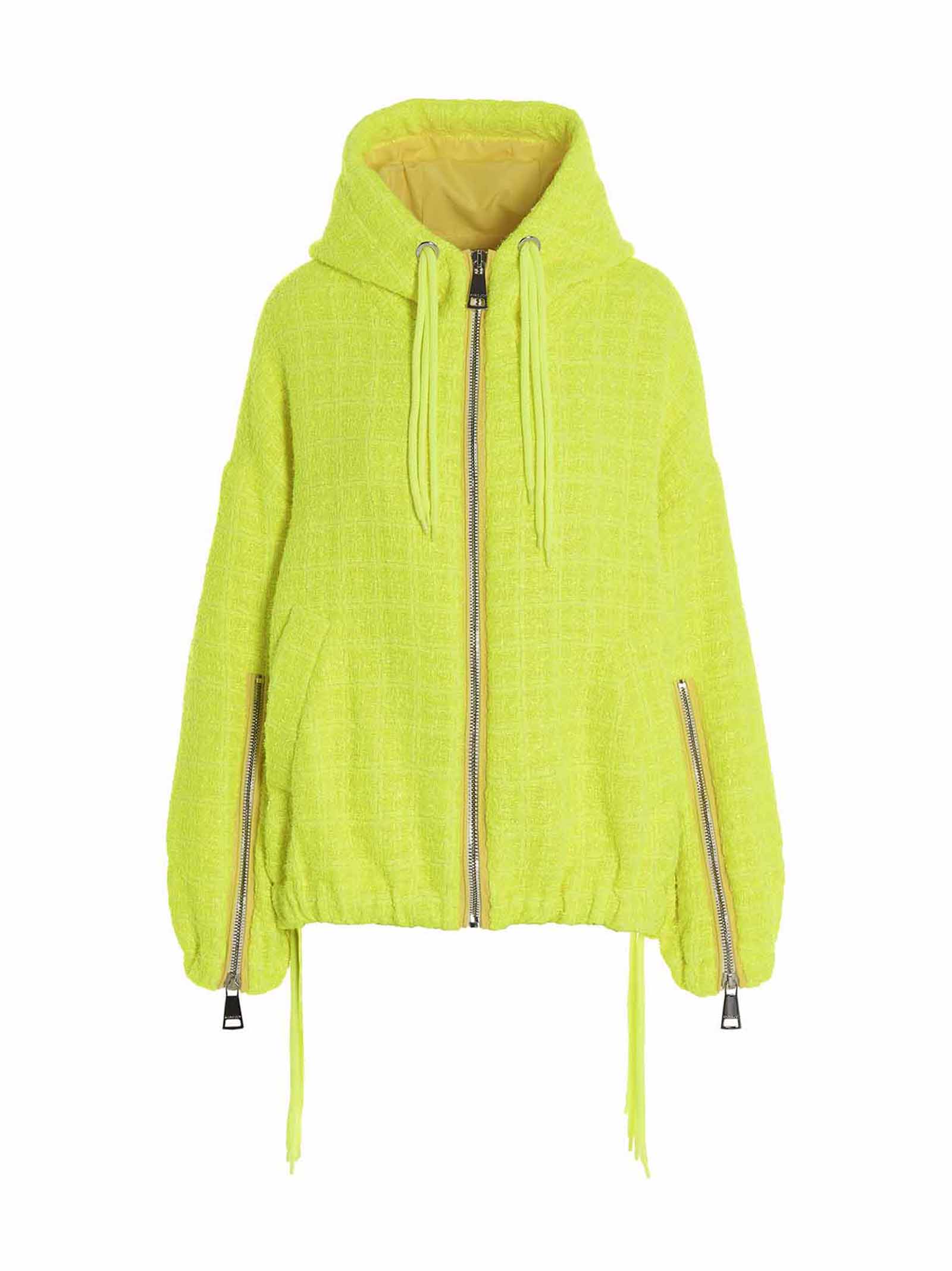 Shop Khrisjoy Khris Windbreaker Tweed Jacket In Yellow