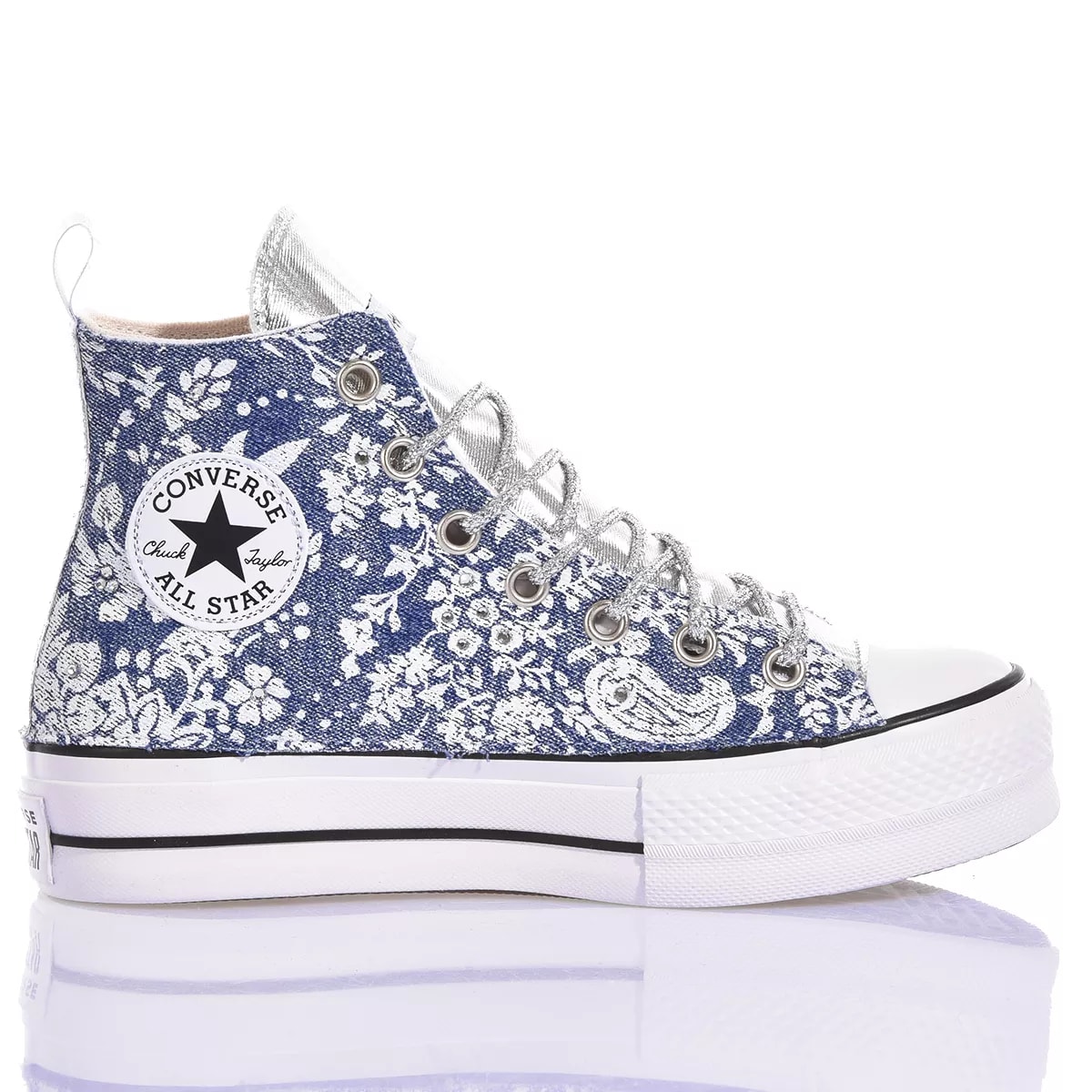 Converse Platform Flower Jeans