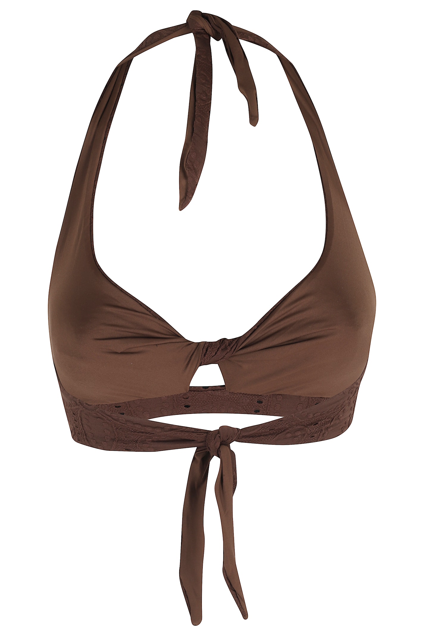 Mc2 Saint Barth Fullcup Triangle Top In Brown