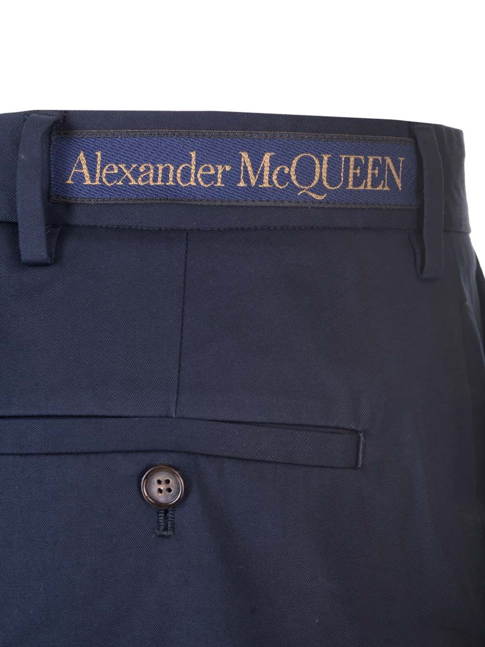 Shop Alexander Mcqueen Tailored Trousers In Blue