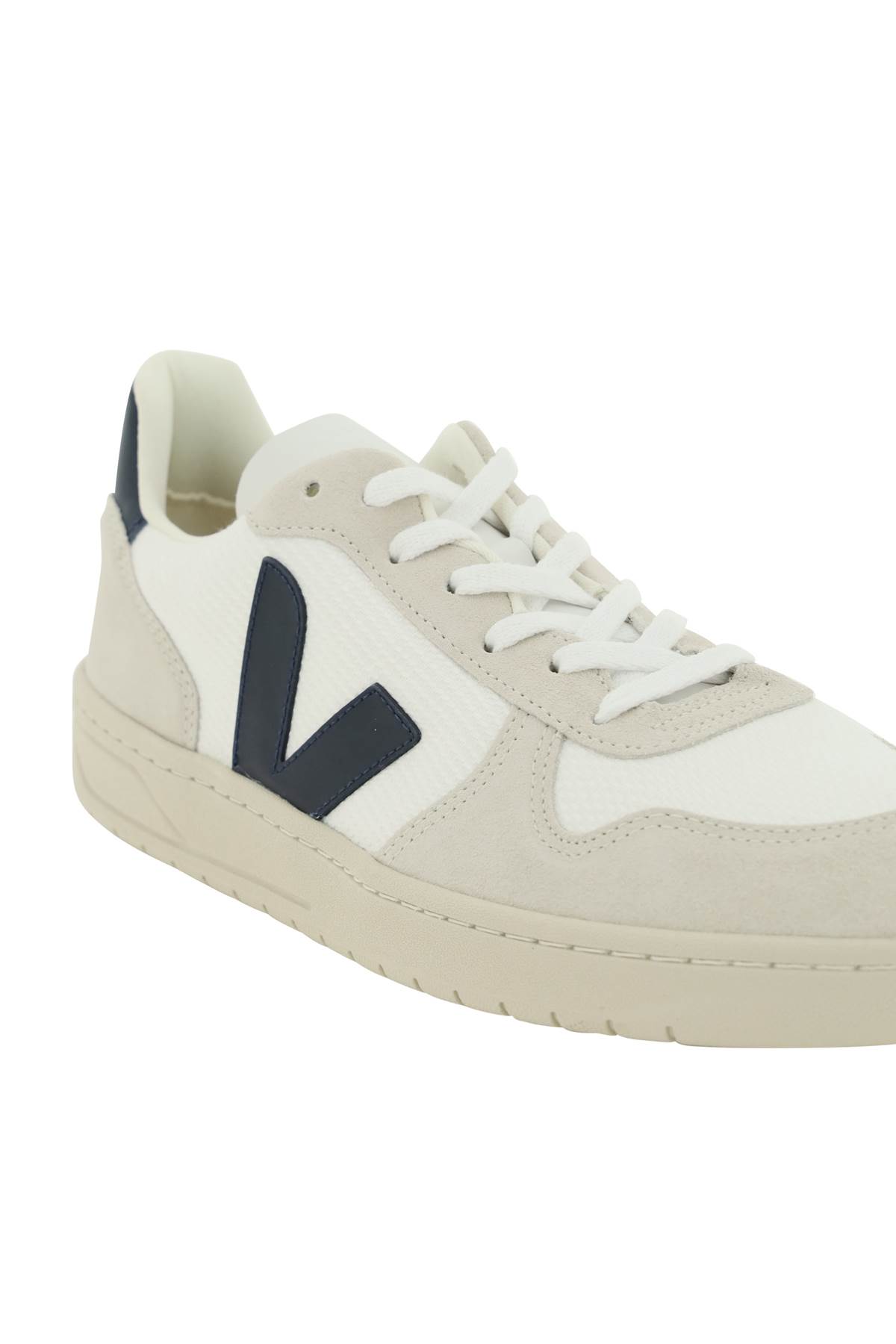 Shop Veja V-10 B-mesh Sneakers In B-mesh White Nautico (white)