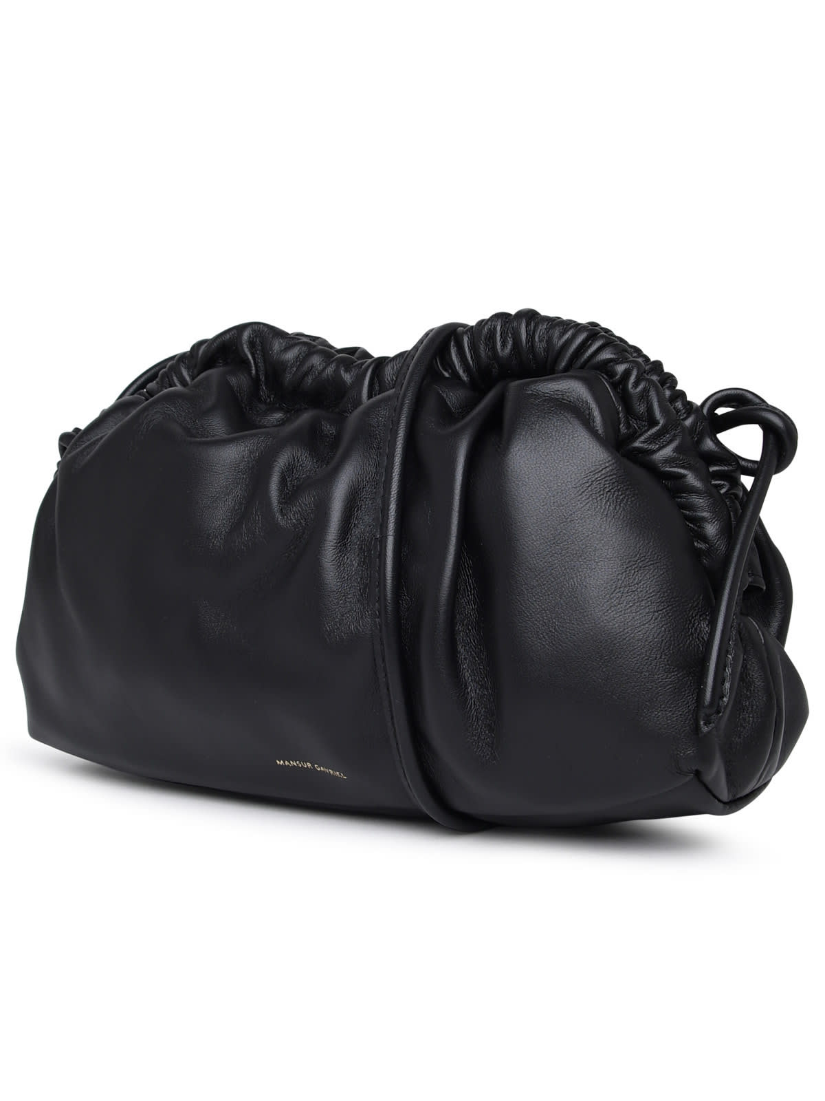 Shop Mansur Gavriel Small Cloud Black Leather Crossbody Bag