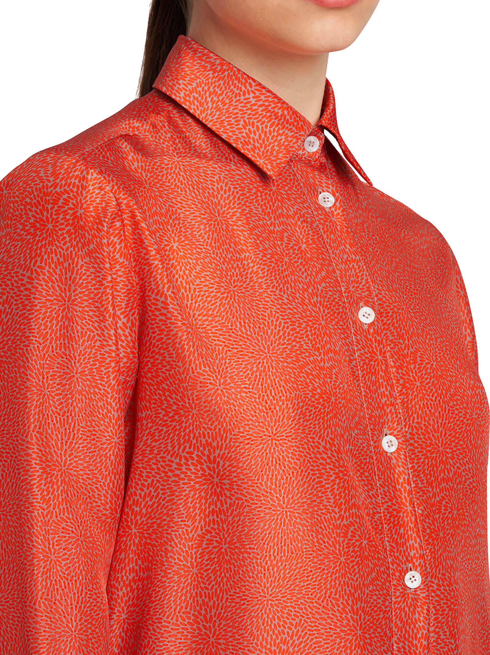 Shop Kiton Dress Silk In Orange