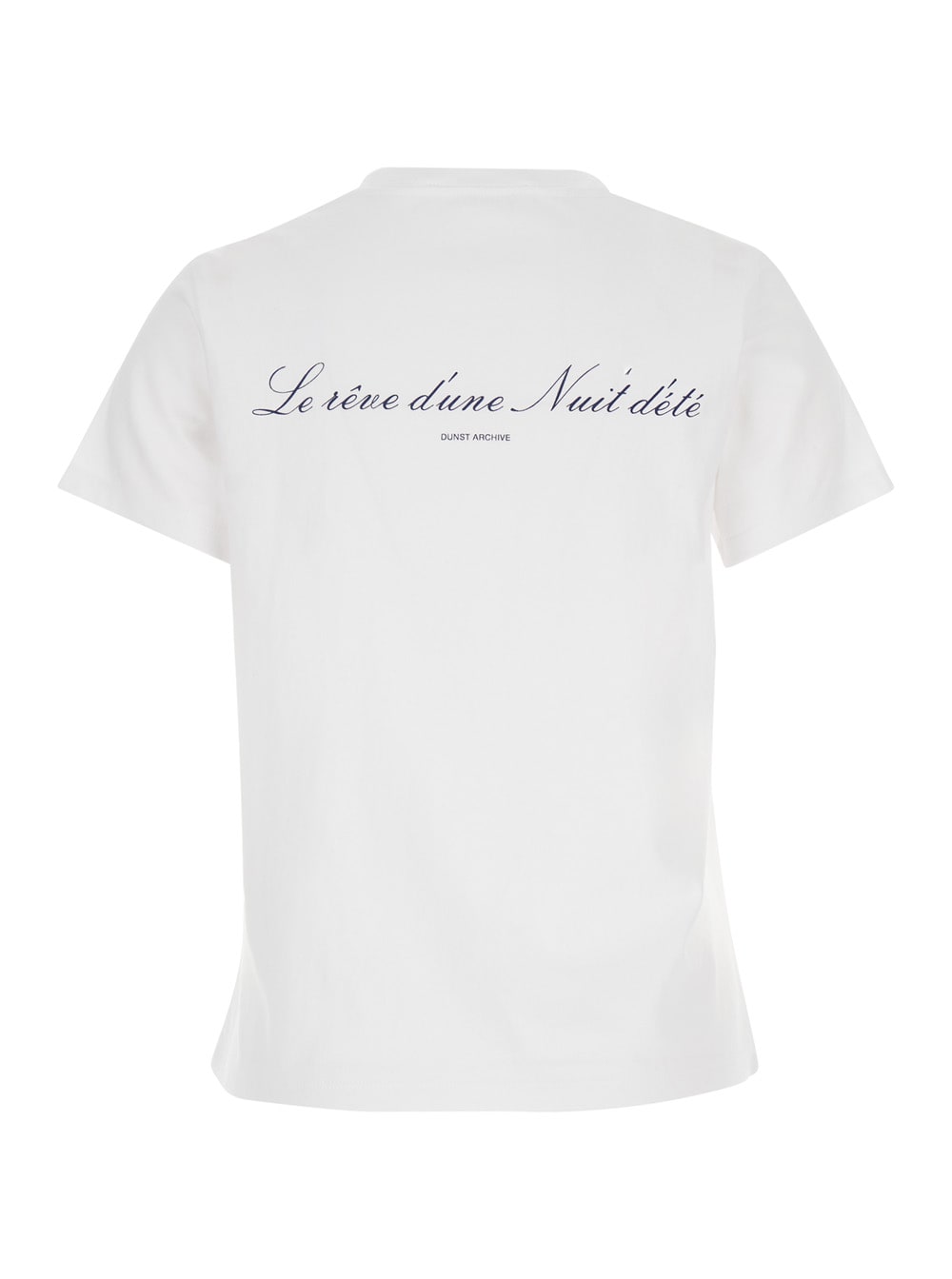 Shop Dunst Essential White T-shirt With Slogan Print In Cotton Woman