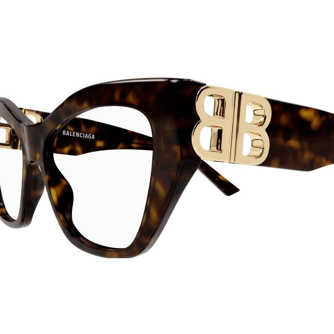 Shop Balenciaga Cat-eye Frame Glasses In 002 Havana Havana Transpa