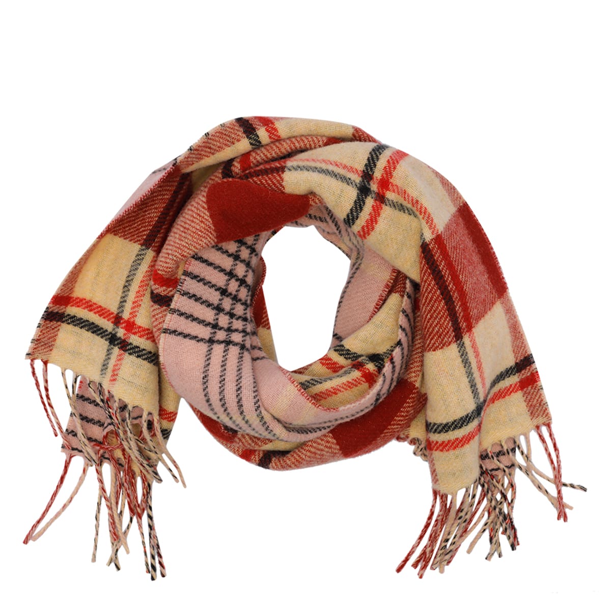 Shop Marni Wool Double Check Scarf In Beige