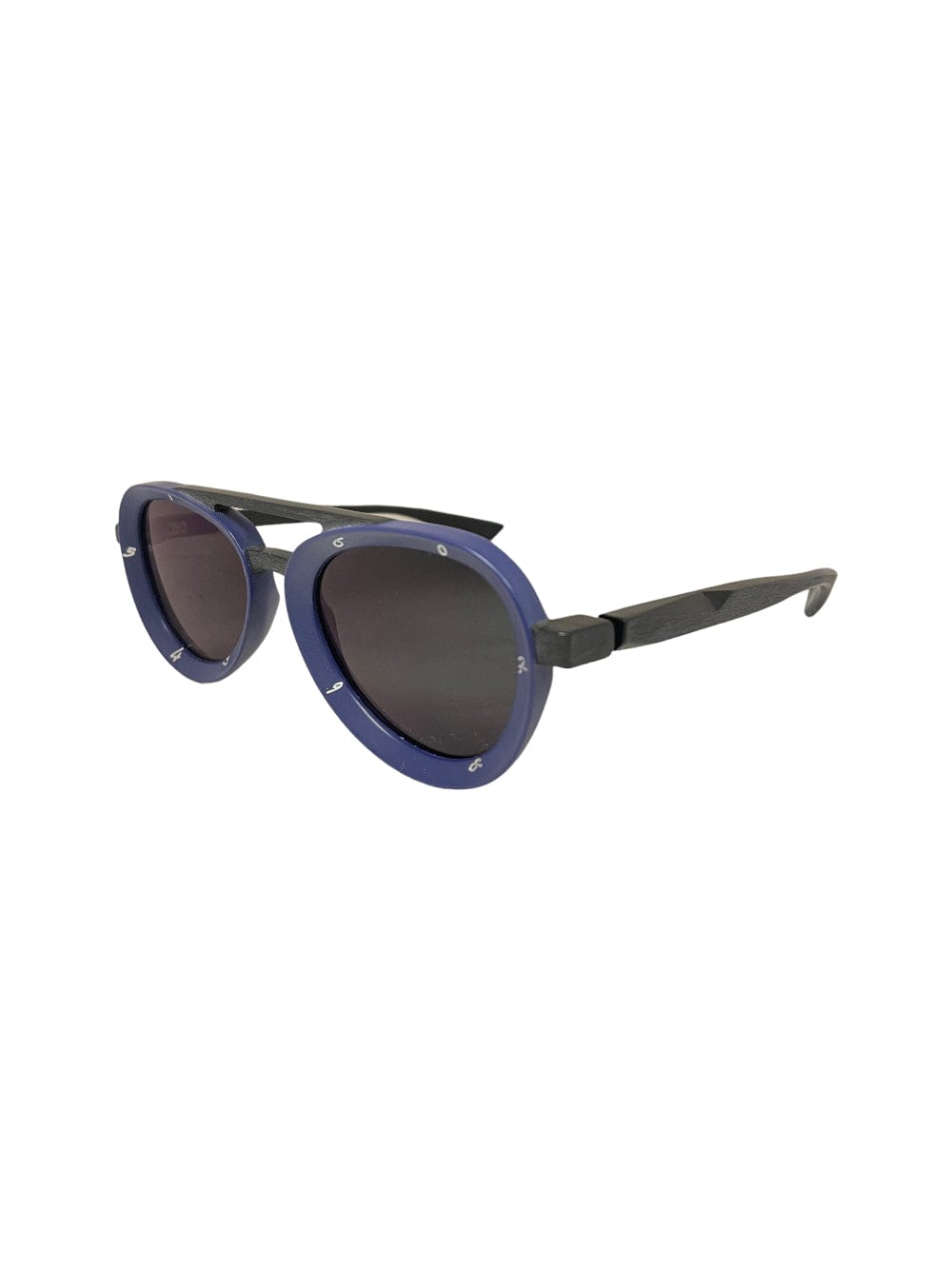 Shop Piero Massaro Pm373 - Matte Blue Sunglasses