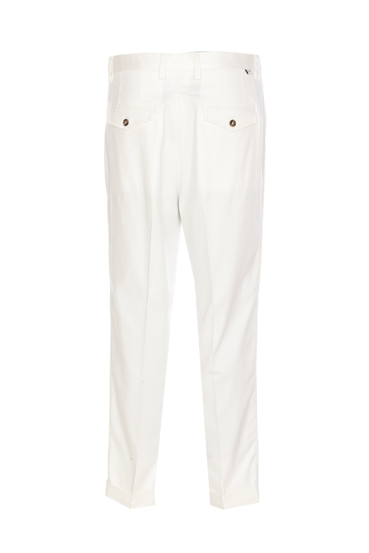 Shop Paolo Pecora Pants In White