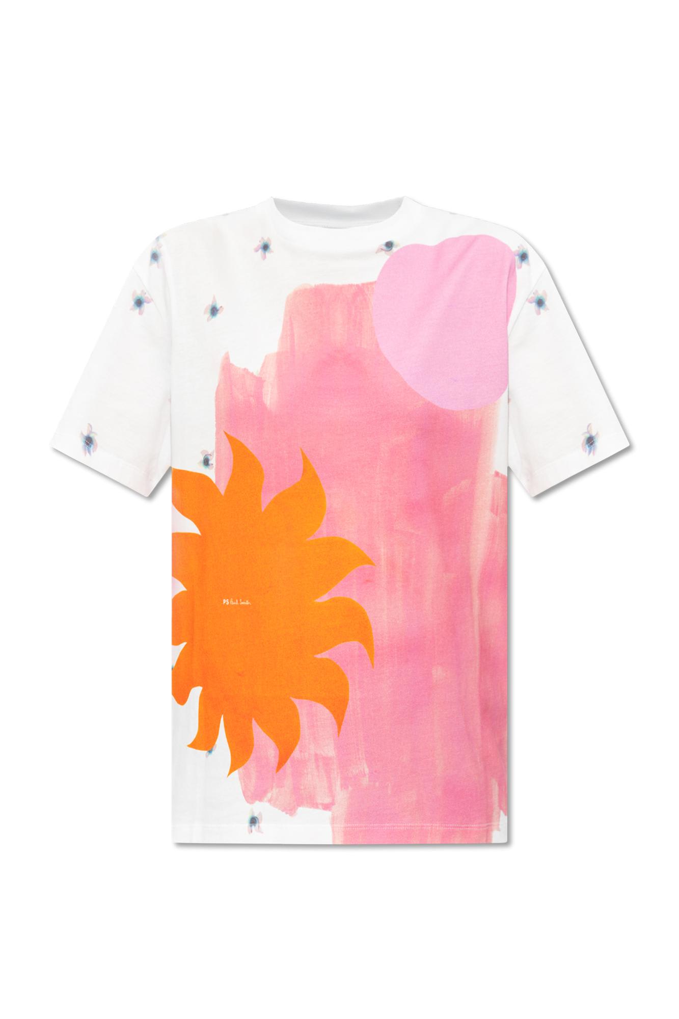 Shop Paul Smith Ps  Floral Motif T-shirt In White