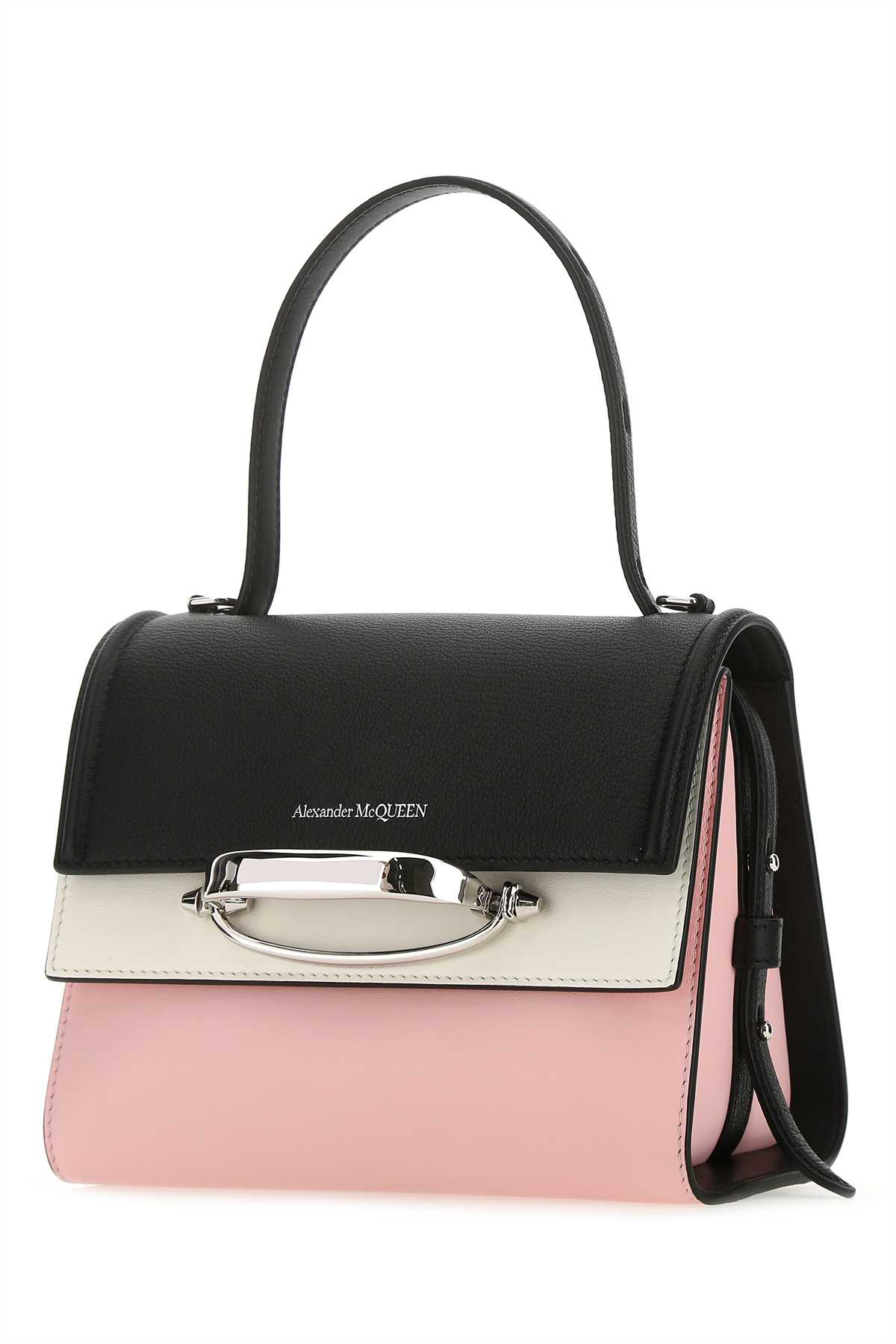 Alexander Mcqueen Multicolor Leather The Story Handbag In Brown