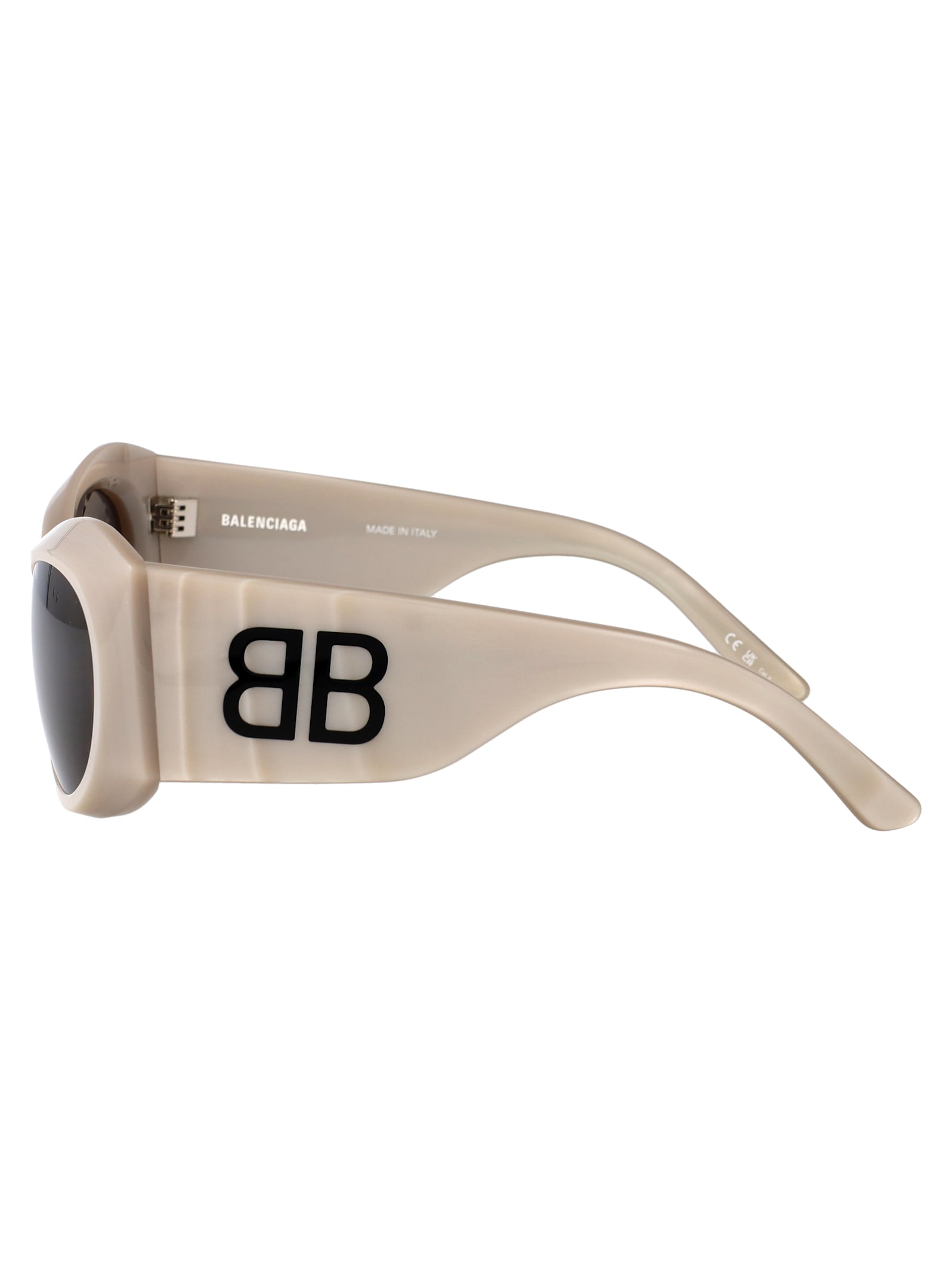 Balenciaga Black Acetate Sunglasses In Black-black-grey